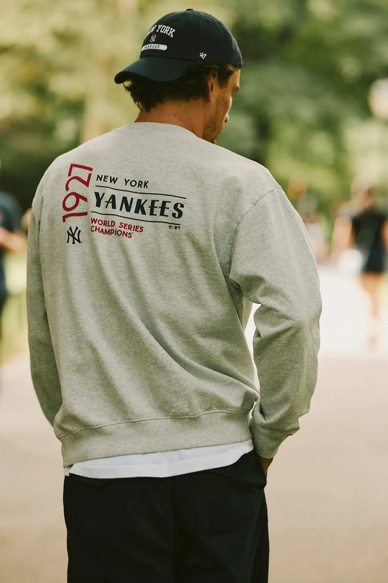 Champions Crewneck - Heather Gray/Sports Red/Navy sold by Sporty and Rich product image thumbnail 3