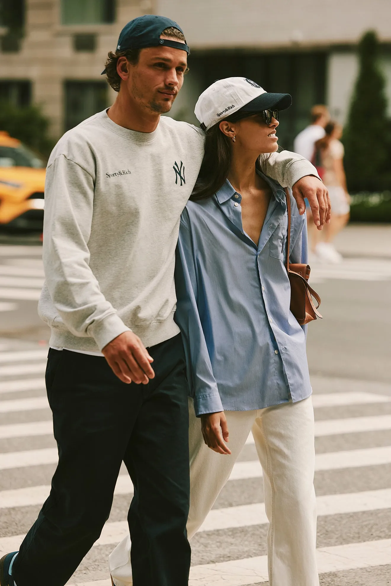 Champions Crewneck - Heather Gray/Sports Red/Navy sold by Sporty and Rich product image thumbnail 4