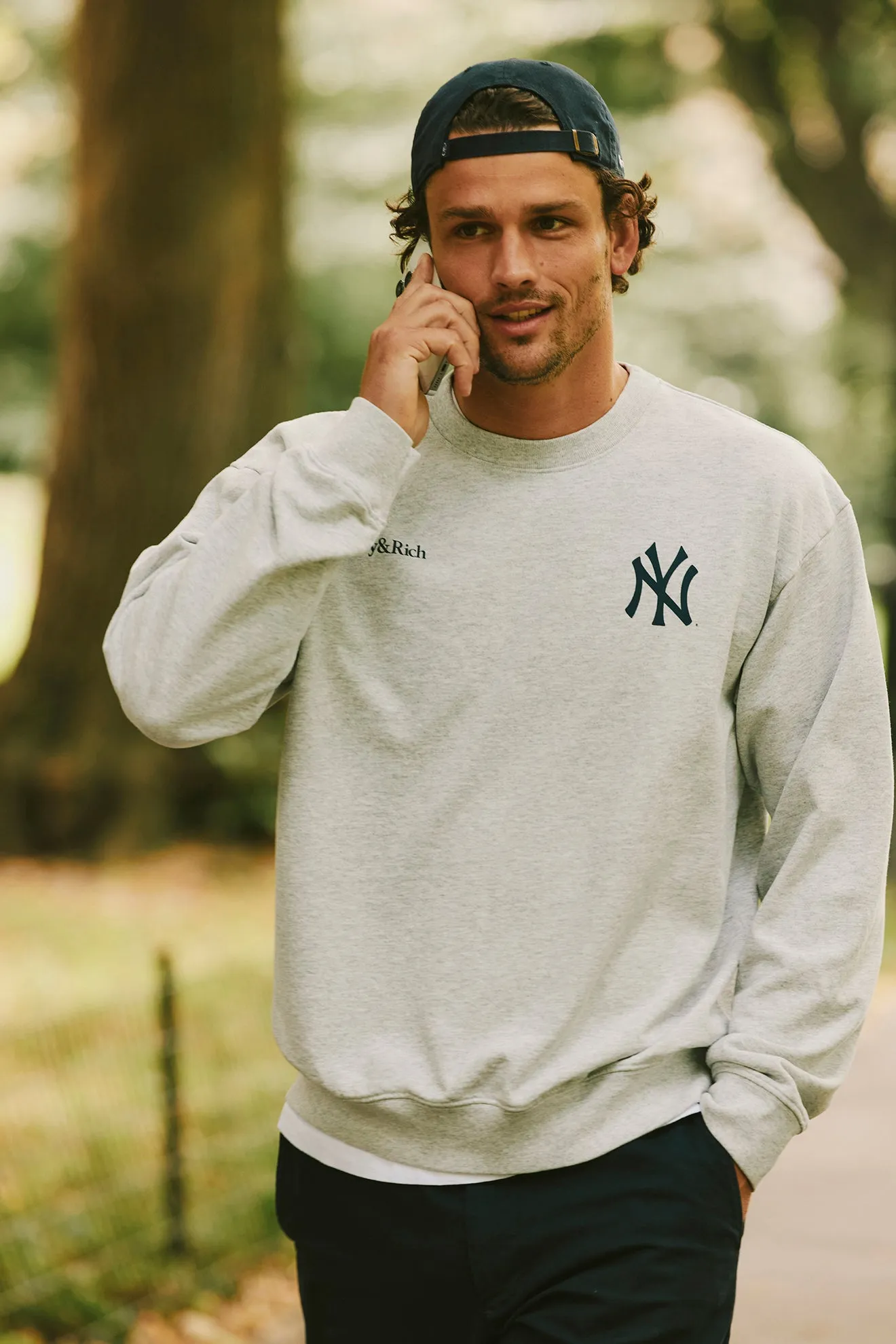 Champions Crewneck - Heather Gray/Sports Red/Navy sold by Sporty and Rich product image thumbnail 2