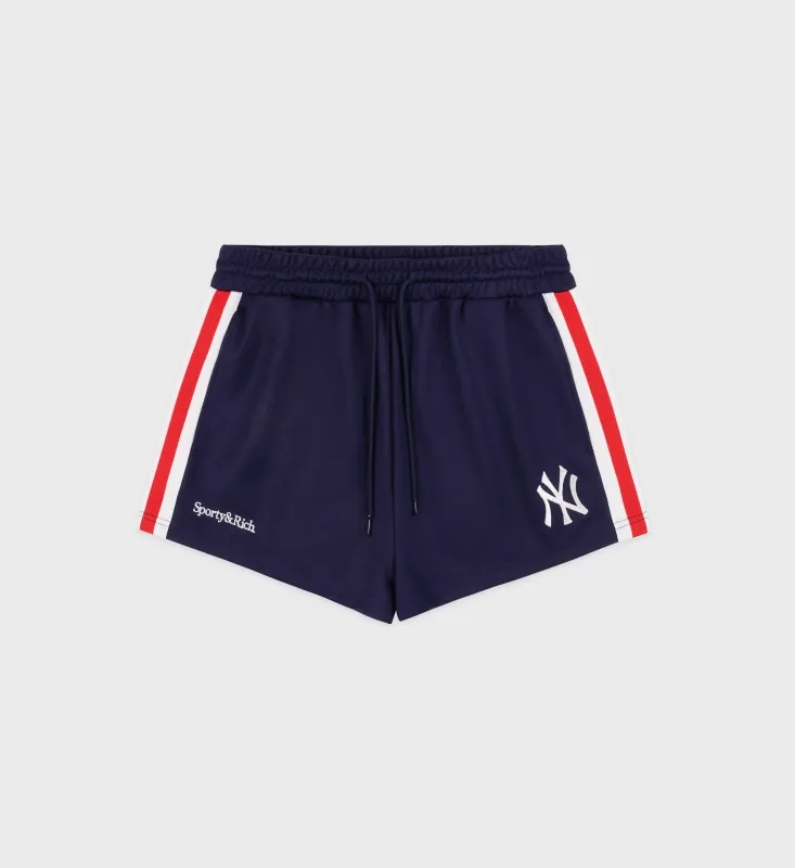 Yankees Serif Roller Short - Navy/White/Red sold by Sporty and Rich