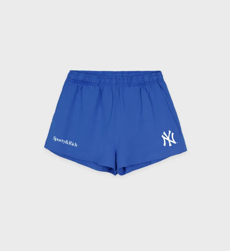 Yankees Serif Disco Short - Team Blue/White sold by Sporty and Rich