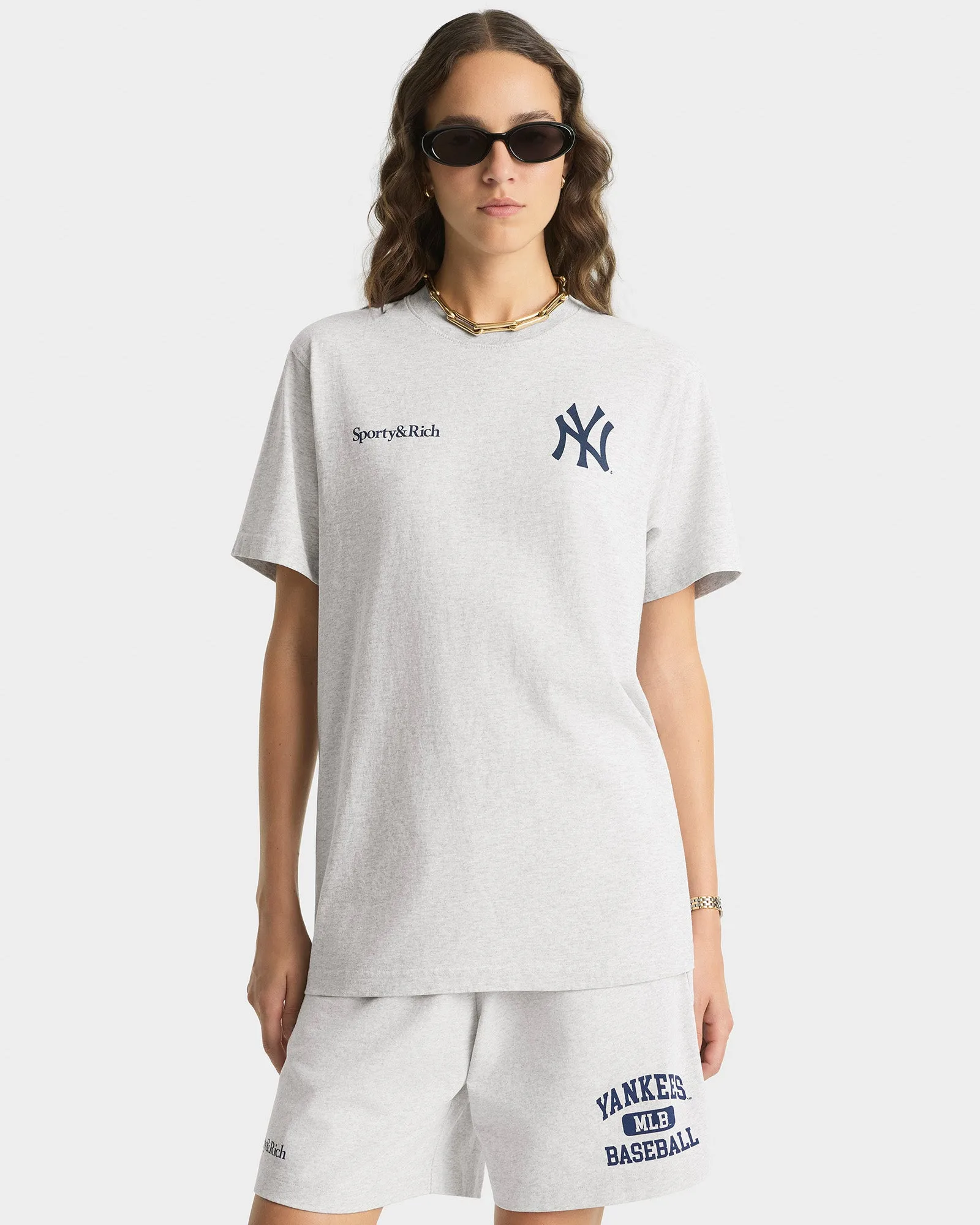 Slugger T-Shirt - Heather Gray/Navy sold by Sporty and Rich product image thumbnail 5