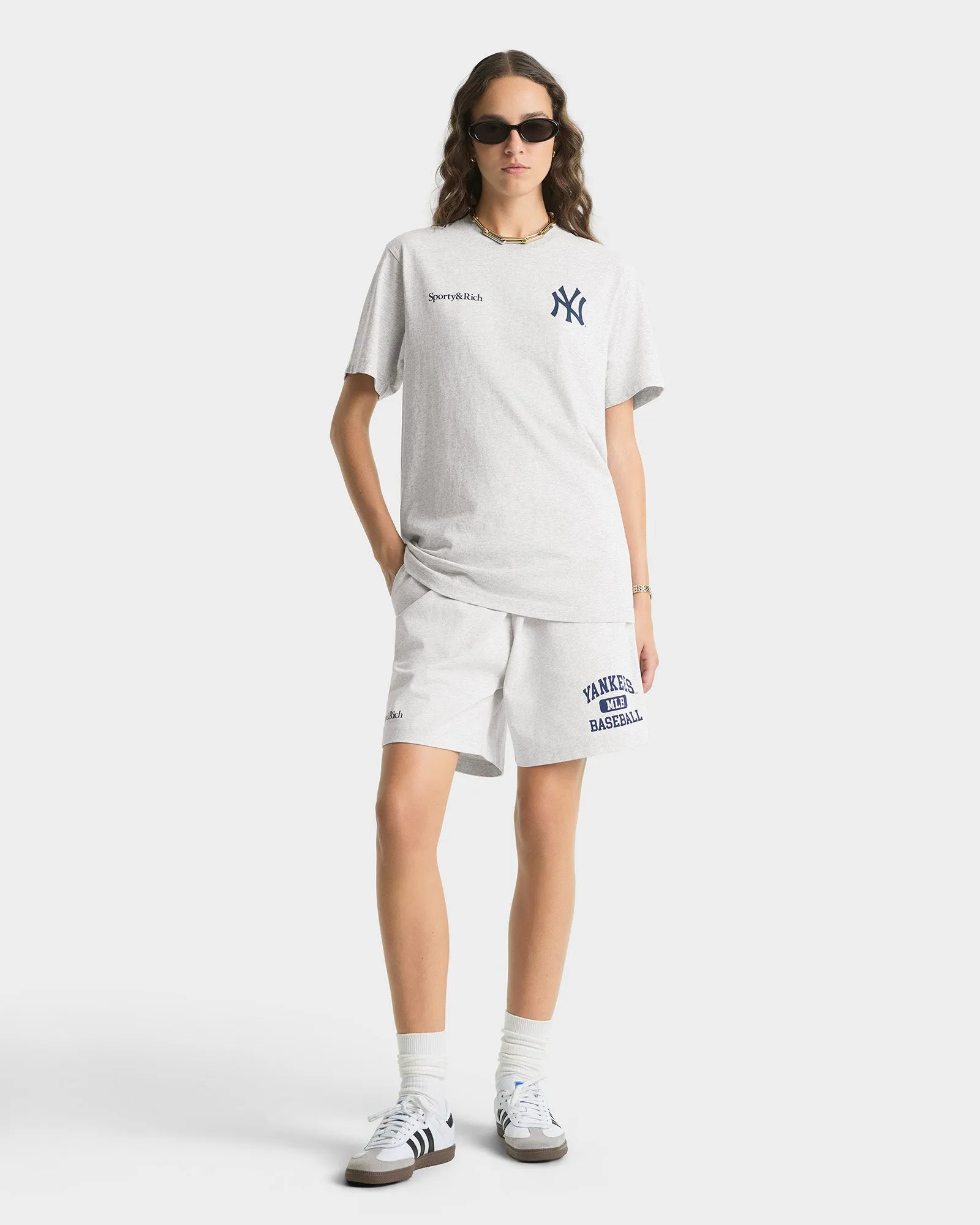 Slugger T-Shirt - Heather Gray/Navy sold by Sporty and Rich product image thumbnail 4