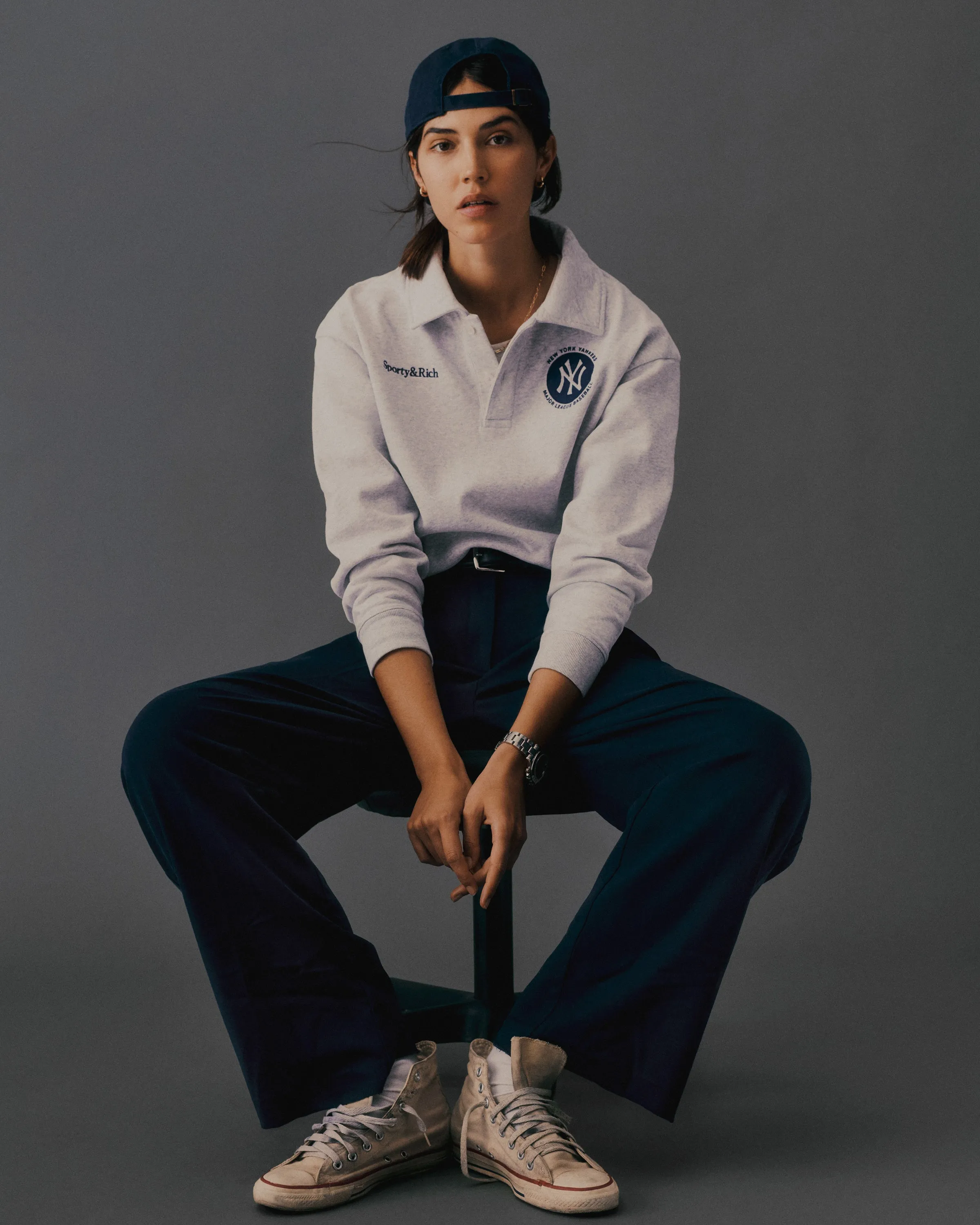 Major League Polo - Heather Gray/Navy sold by Sporty and Rich product image thumbnail 2