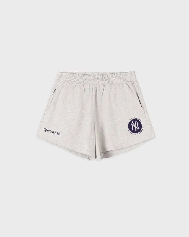 Major League Disco Short - Heather Gray/Navy sold by Sporty and Rich
