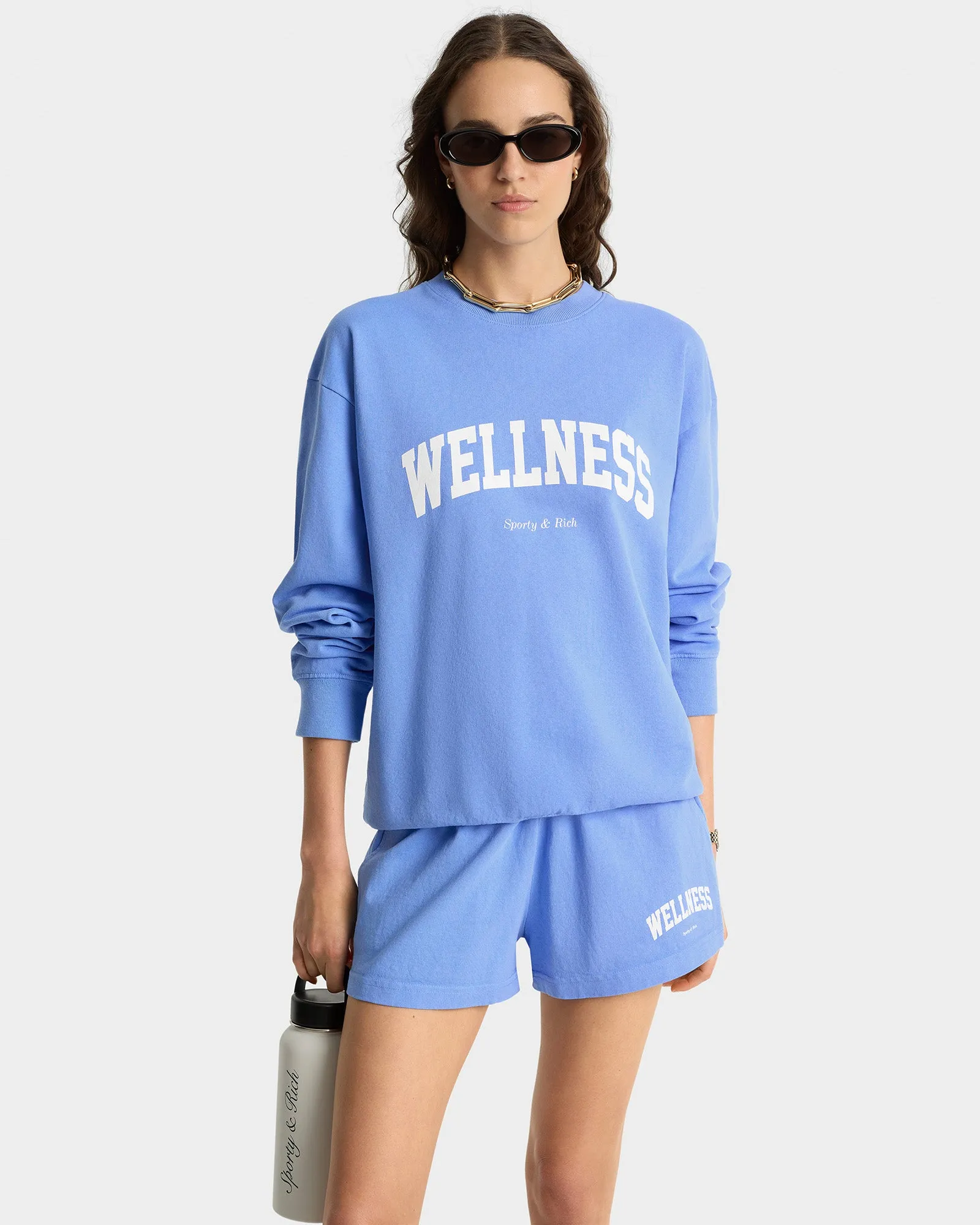 Wellness Ivy Disco short - Flax blue/White sold by Sporty and Rich product image thumbnail 2