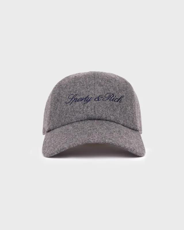 Signature Logo Wool Hat - Heather Gray sold by Sporty and Rich
