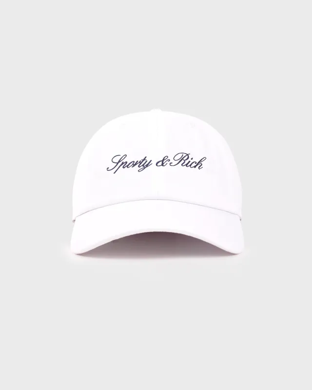 Signature NY Hat - White/Navy sold by Sporty and Rich