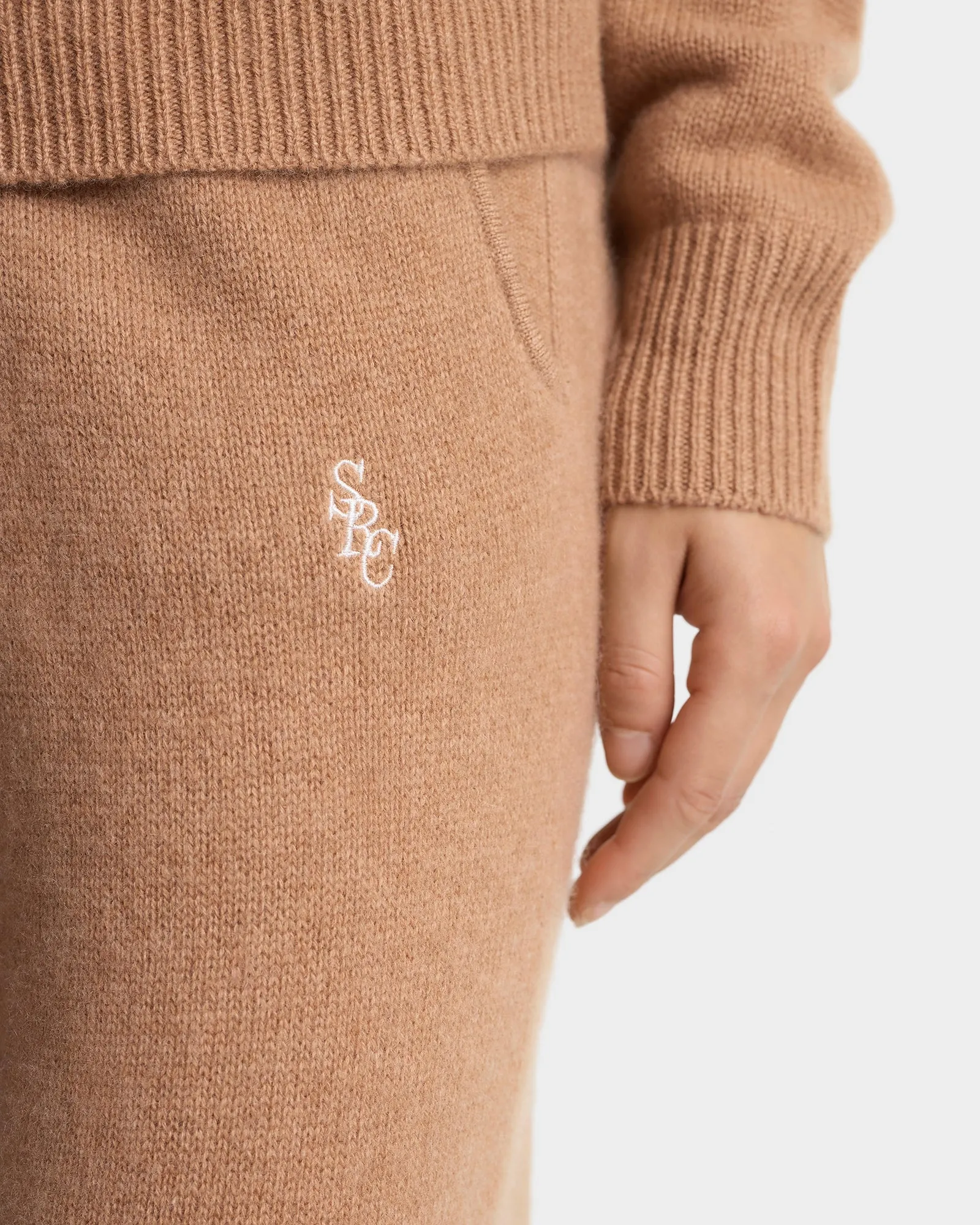 SRC Cashmere Zip Hoodie - Camel sold by Sporty and Rich product image thumbnail 4