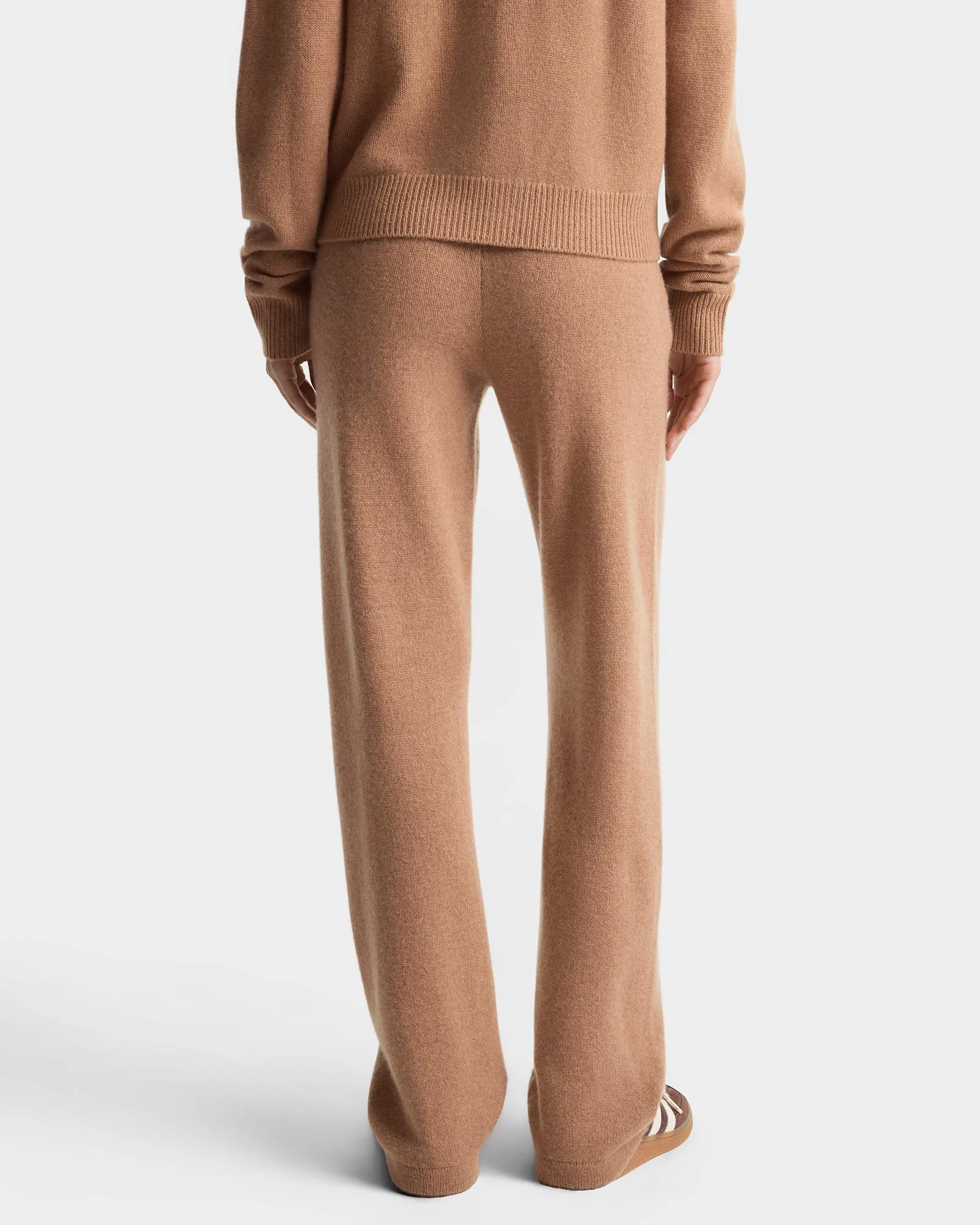 SRC Cashmere Trousers - Camel/White sold by Sporty and Rich product image thumbnail 5