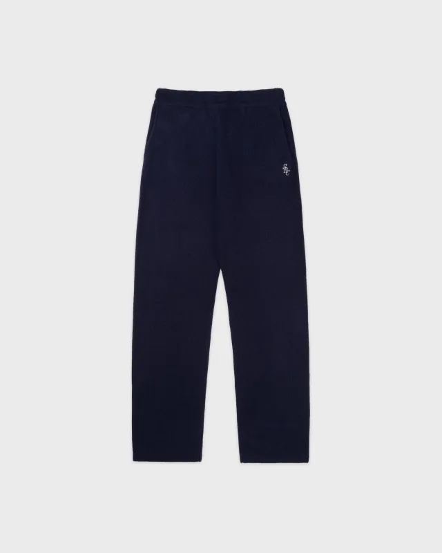 SRC Cashmere Trousers - Navy/White sold by Sporty and Rich