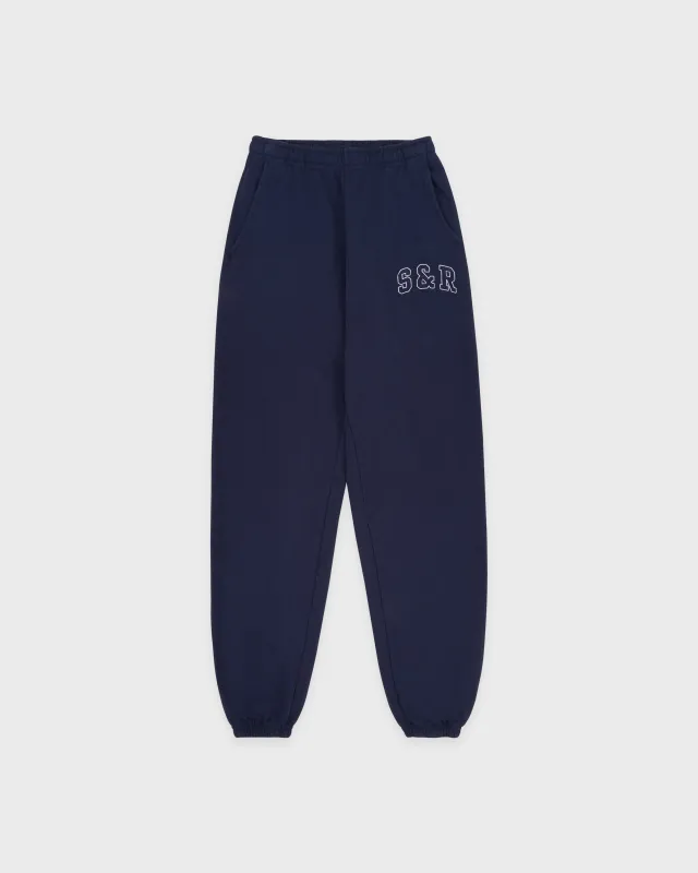 S&R Ivy Sweatpant - Navy/White sold by Sporty and Rich