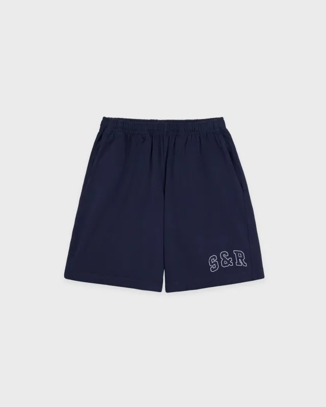S&R Ivy Gym Short - Navy/White sold by Sporty and Rich