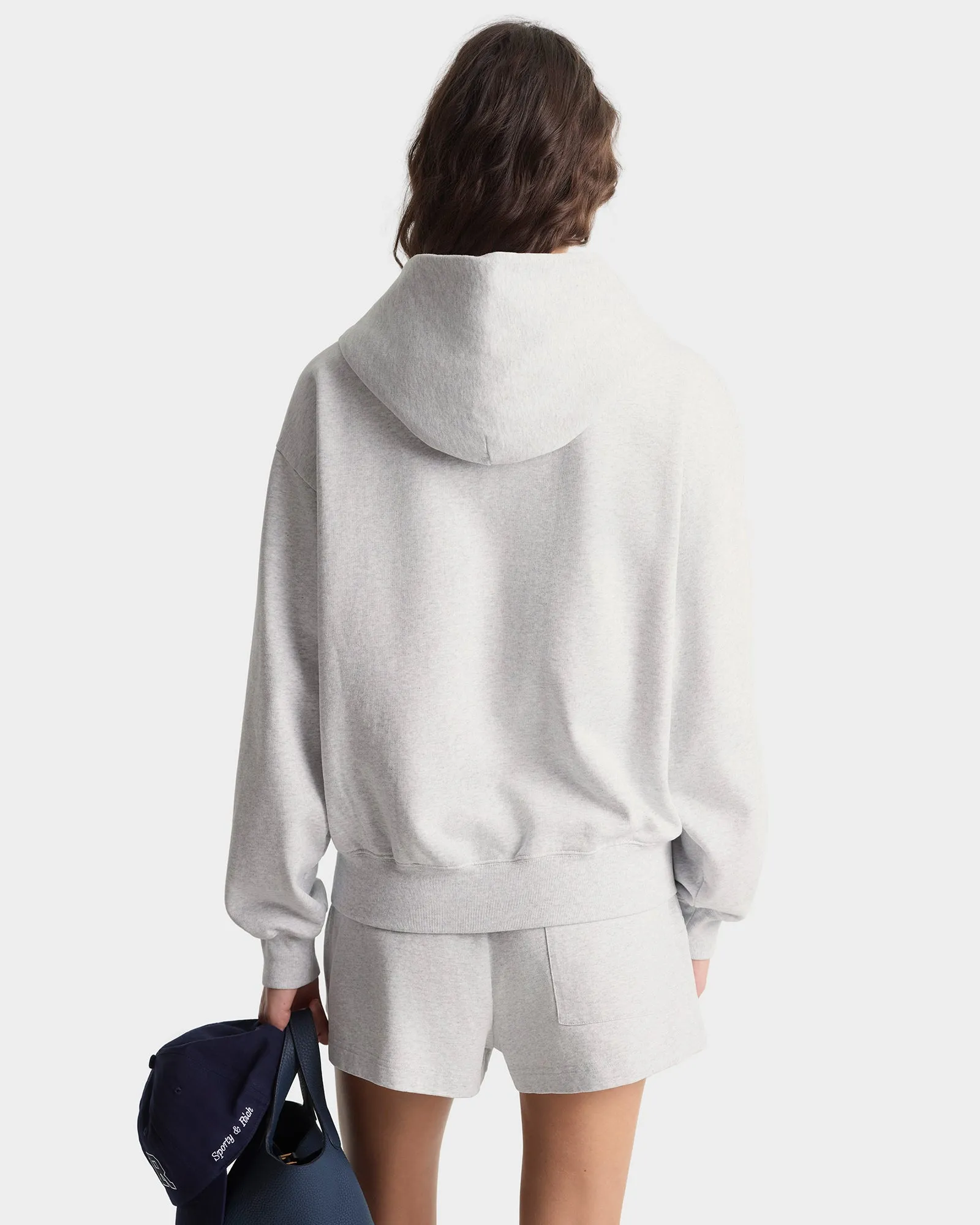 S&R Ivy Zip Hoodie - Heather Gray/Navy sold by Sporty and Rich product image thumbnail 5