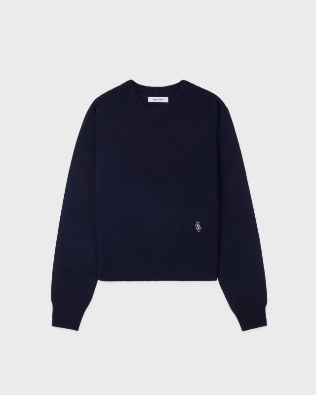 SRC Cashmere Sweater - Navy/White sold by Sporty and Rich