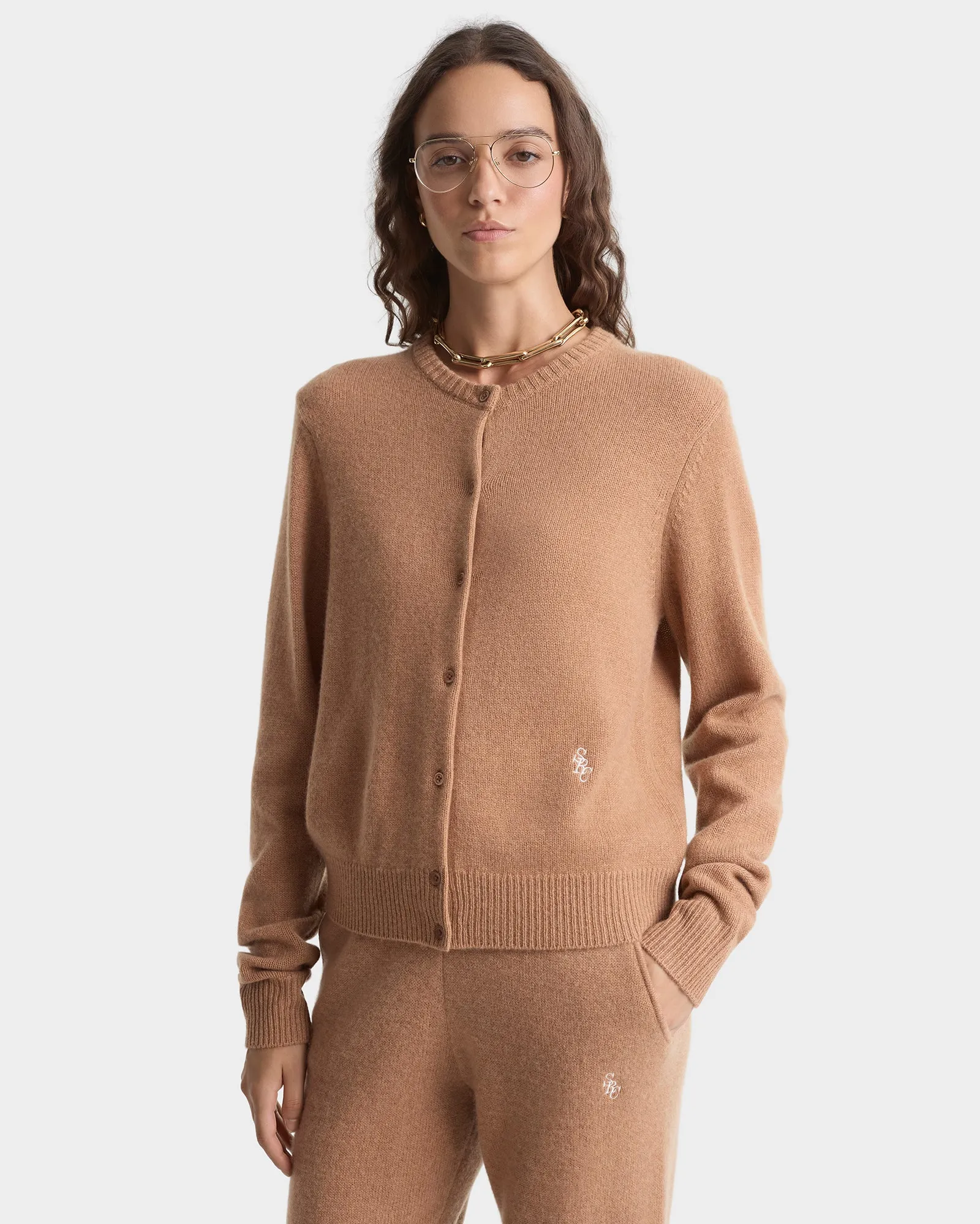 SRC Cashmere Cardigan - Camel sold by Sporty and Rich product image thumbnail 2