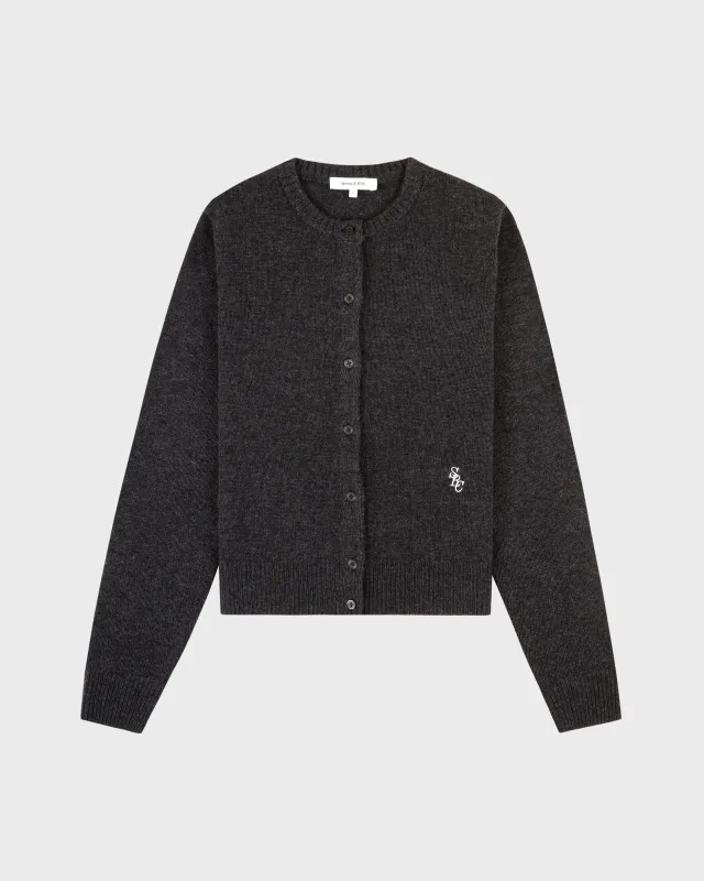 SRC Cashmere Cardigan - Dark Grey sold by Sporty and Rich