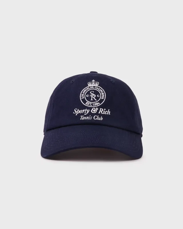 Crown Tennis Hat - Navy/White sold by Sporty and Rich
