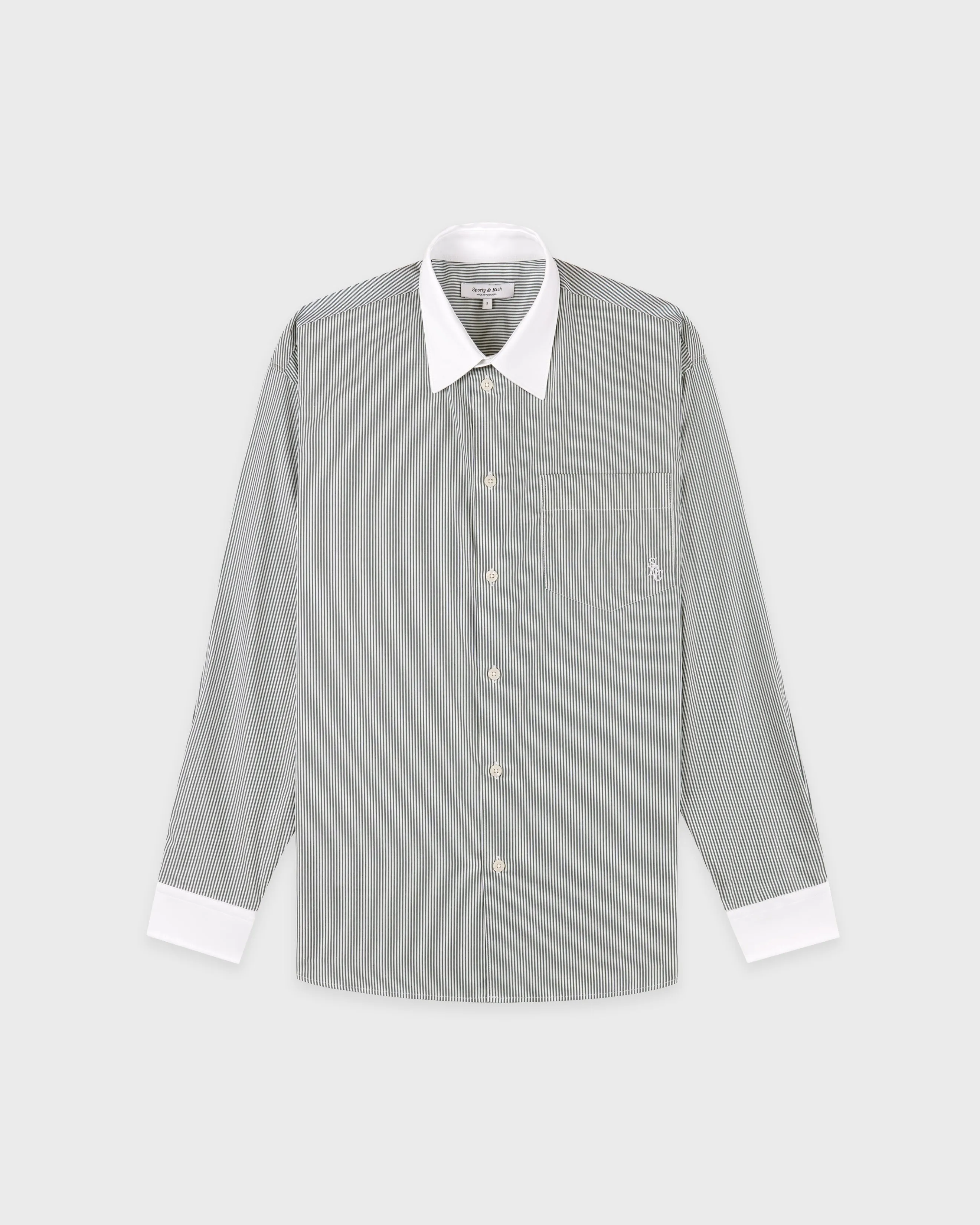 SRC Oversized Shirt - Forest striped sold by Sporty and Rich