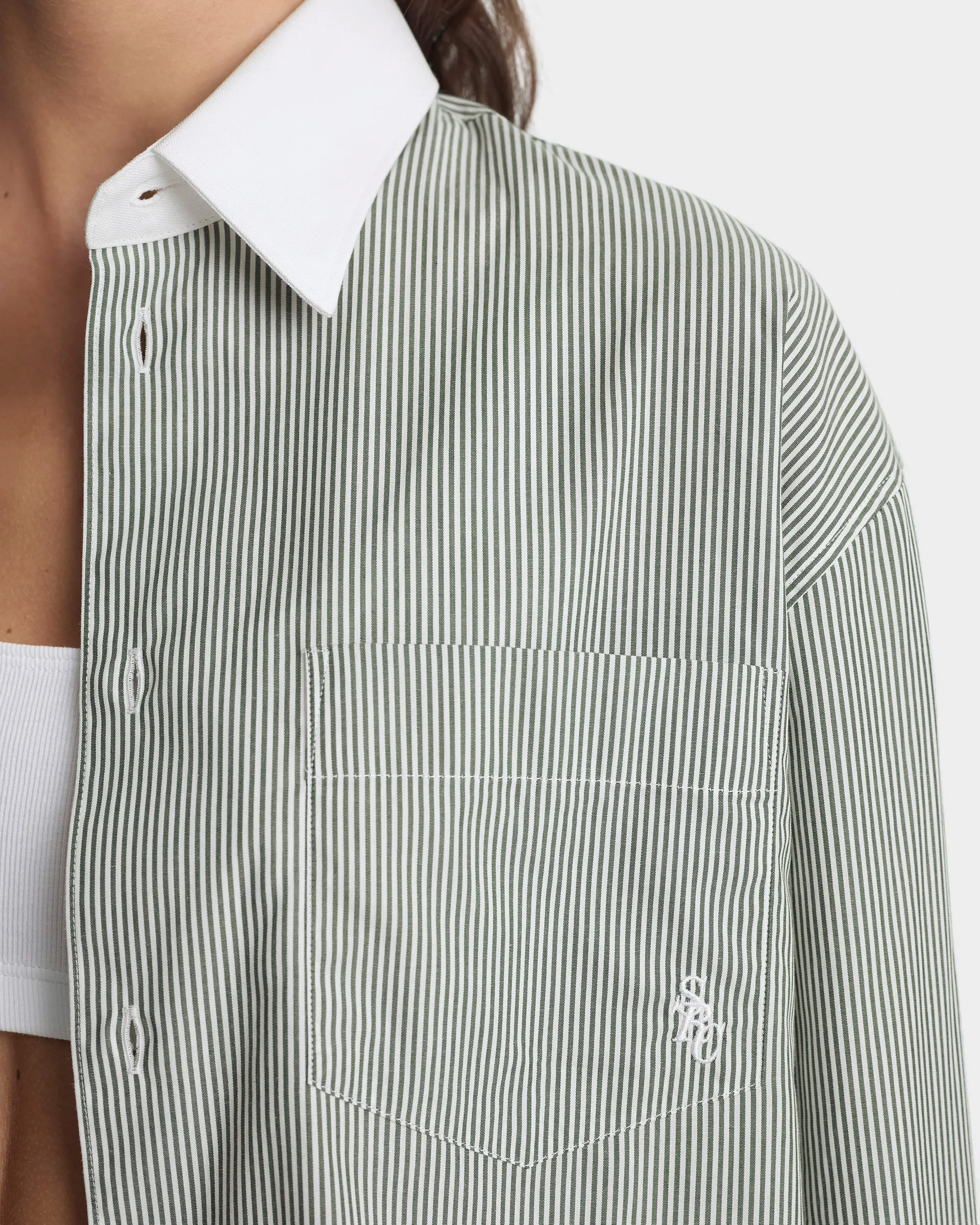 SRC Oversized Shirt - Forest striped sold by Sporty and Rich product image thumbnail 4