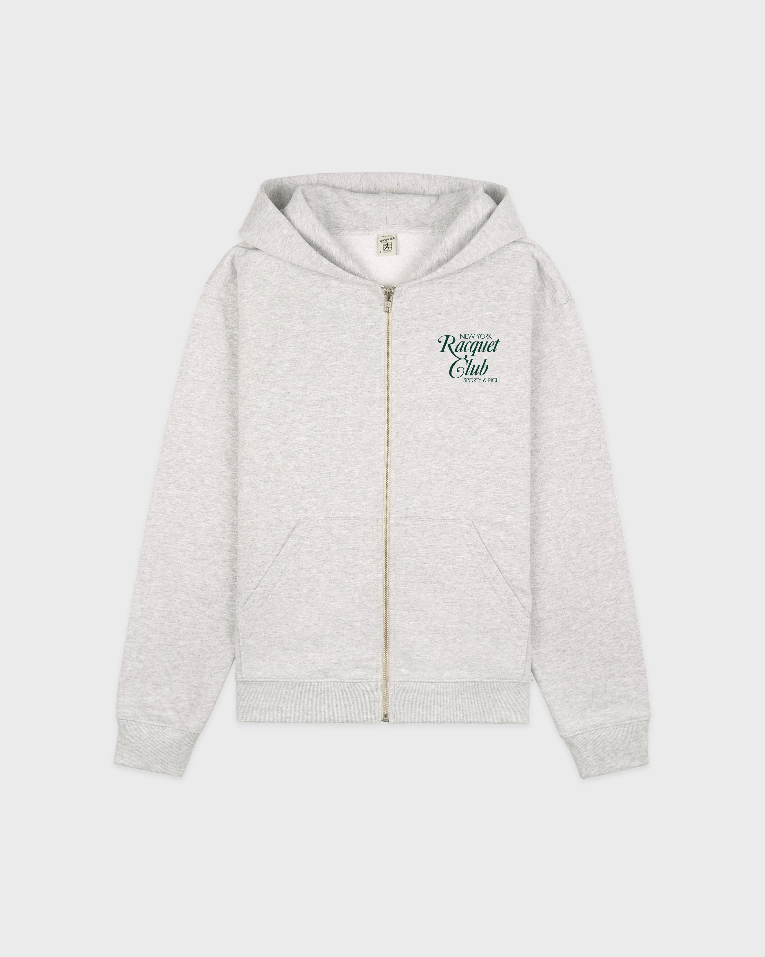 NYRC Zip Hoodie - Heather Gray/Forest sold by Sporty and Rich