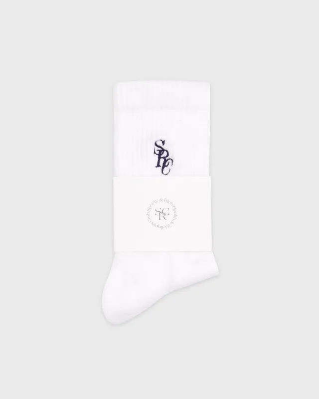 SRC Socks - White/Navy sold by Sporty and Rich