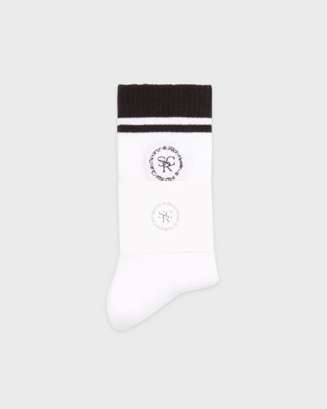 SRHWC Socks - White/Chocolate sold by Sporty and Rich