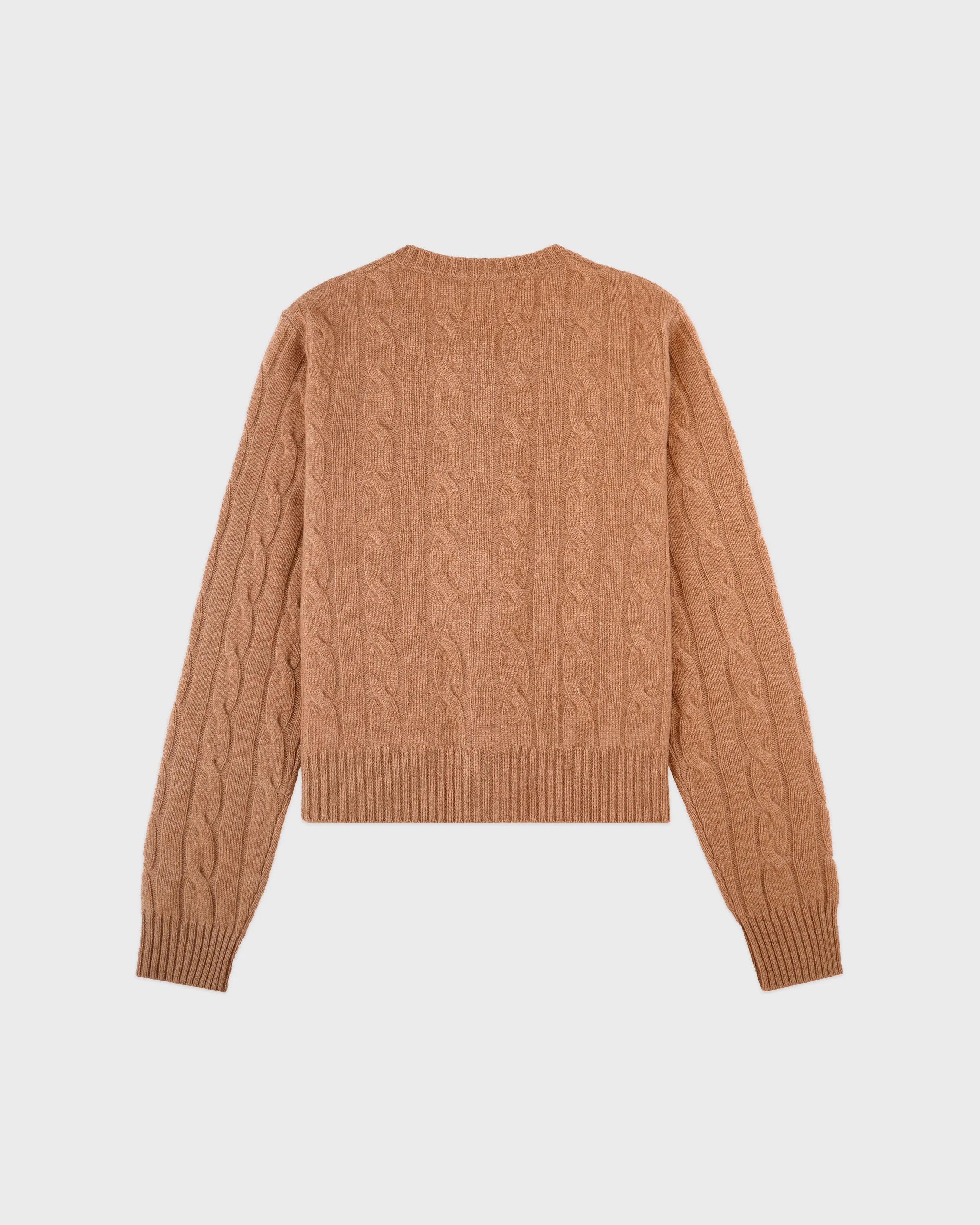 SRC Cableknit Cashmere Cardigan - Camel sold by Sporty and Rich product image thumbnail 5