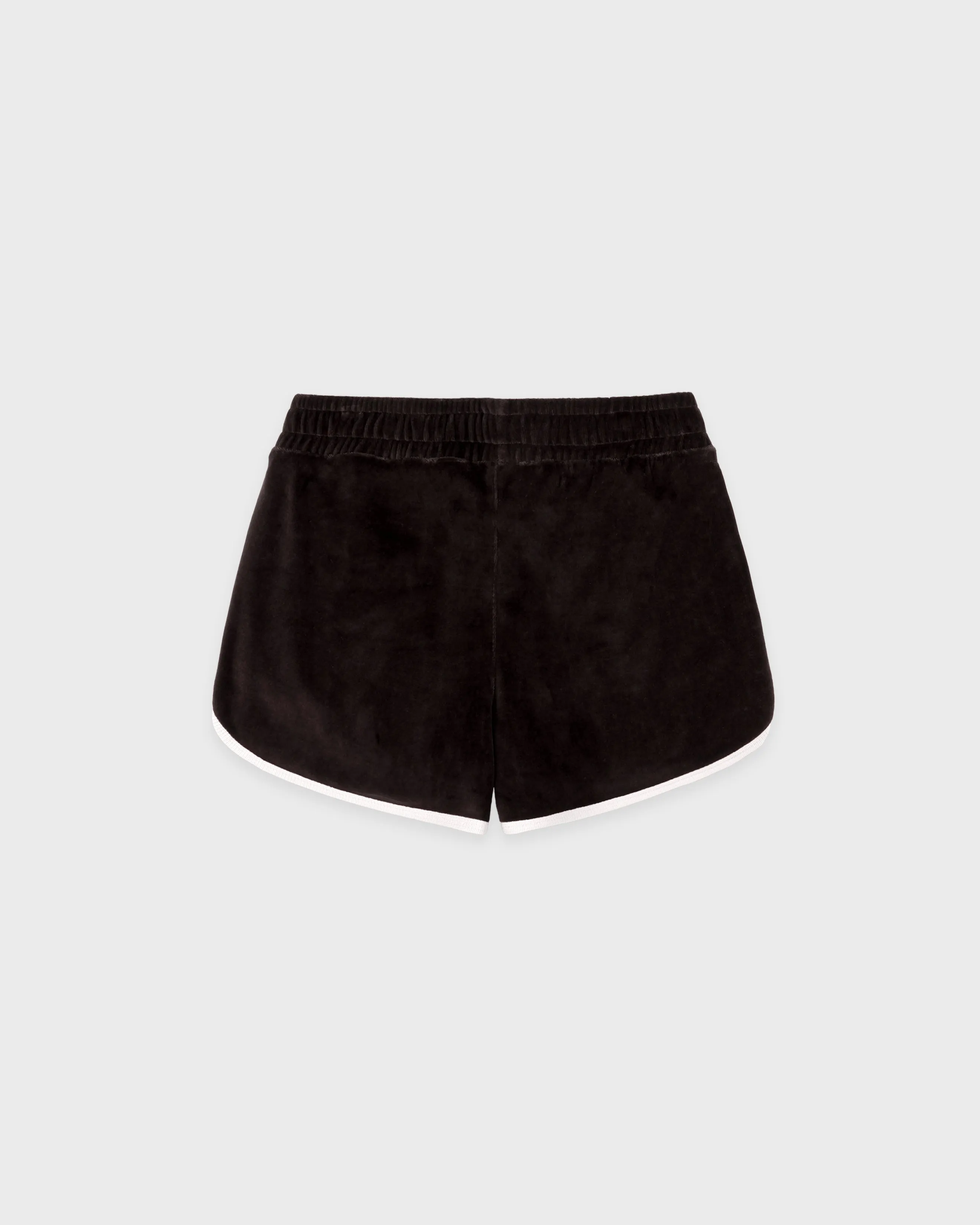 NY Crest Velour Track Short - Chocolate sold by Sporty and Rich product image thumbnail 5