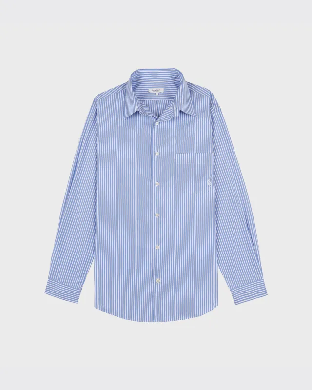 SRC Oversized Shirt - Blue Striped sold by Sporty and Rich
