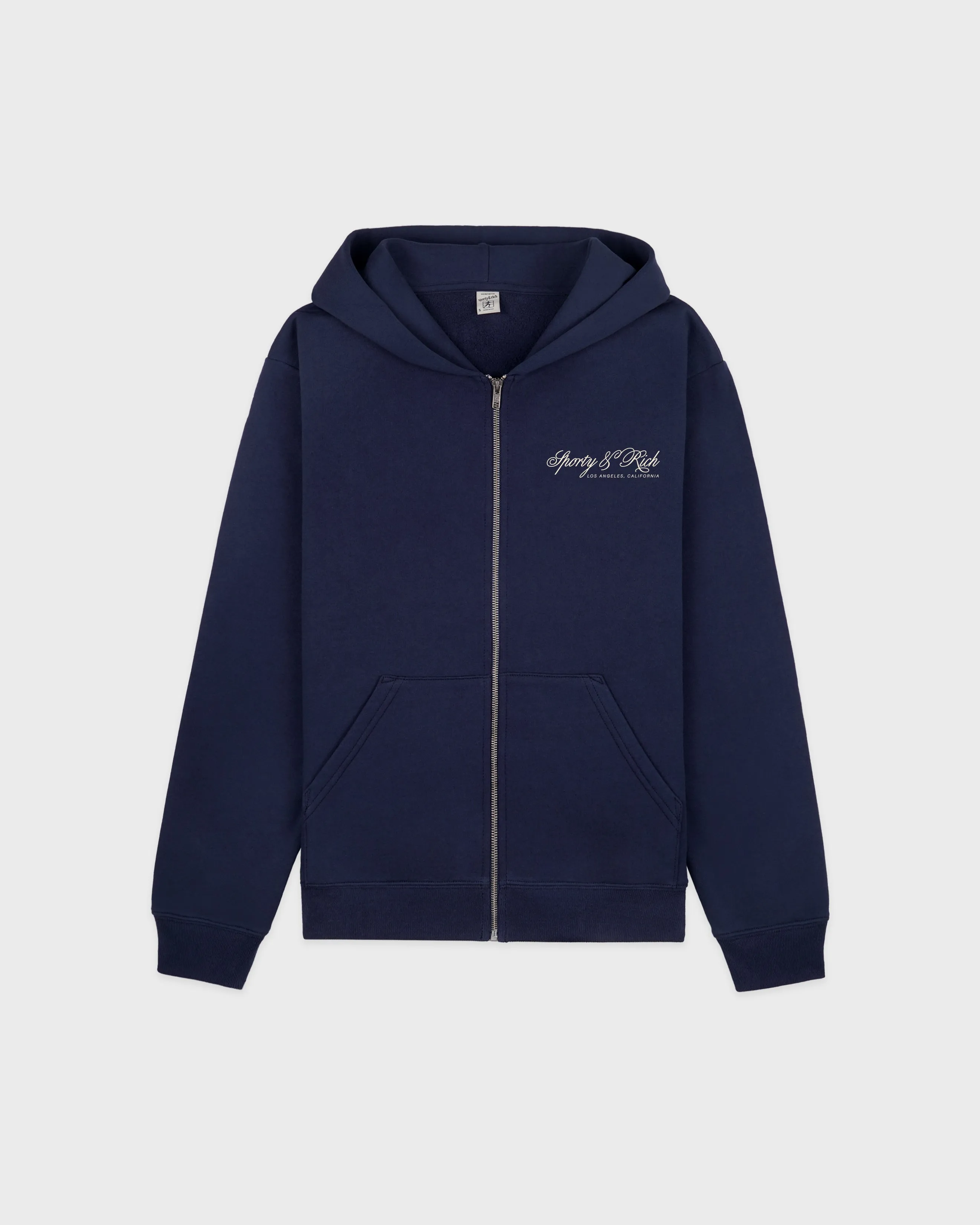 International Zip Hoodie - Navy sold by Sporty and Rich