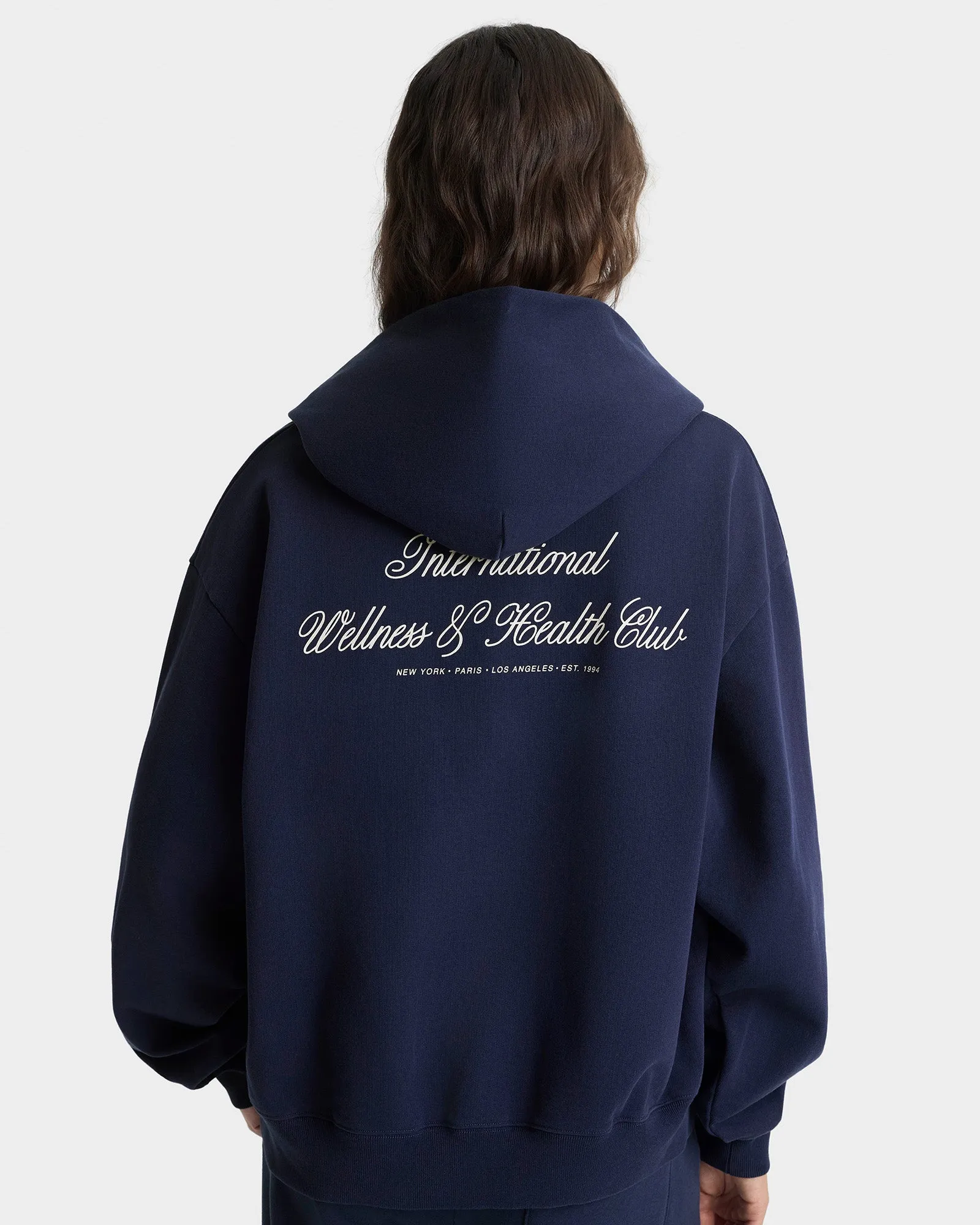 International Zip Hoodie - Navy sold by Sporty and Rich product image thumbnail 2