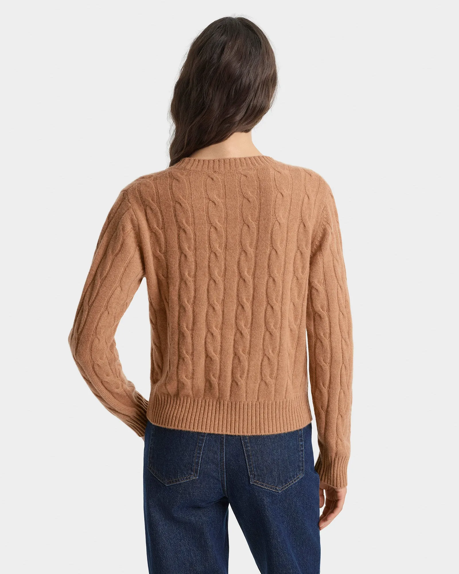 SRC Cableknit Cashmere Sweater - Camel sold by Sporty and Rich product image thumbnail 3