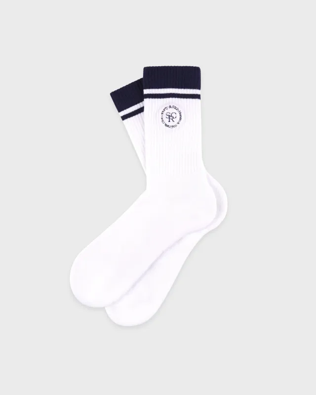 SRHWC Socks - White/Navy sold by Sporty and Rich