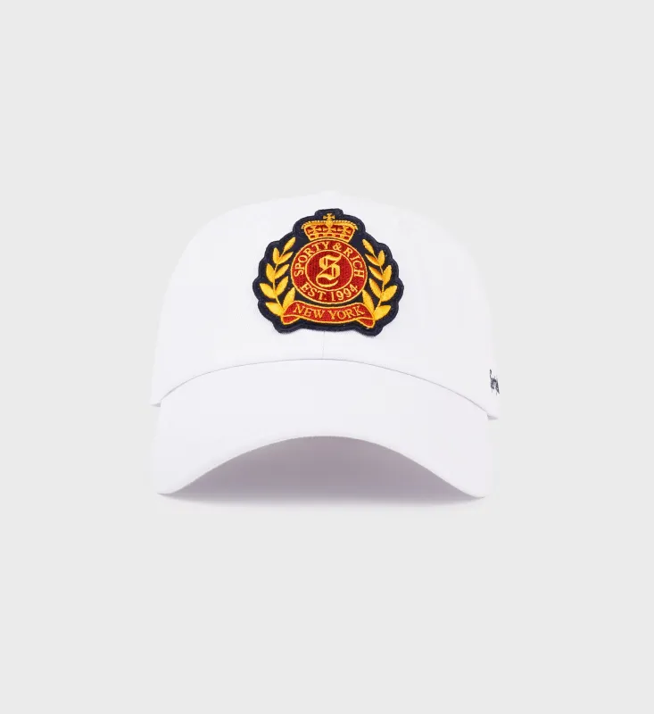 NY Crest Hat - White sold by Sporty and Rich