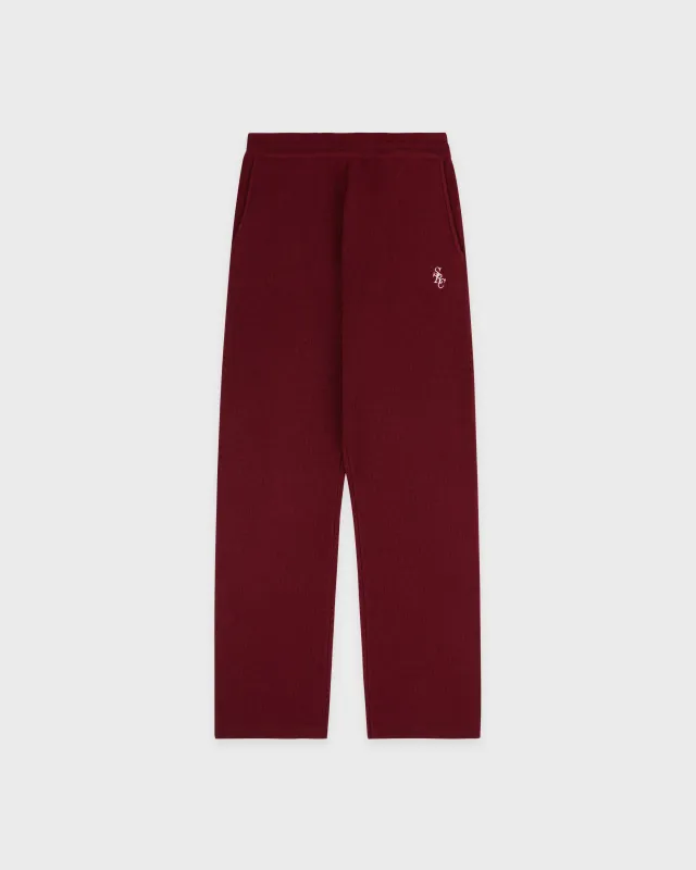 SRC Cashmere Trousers - Merlot sold by Sporty and Rich