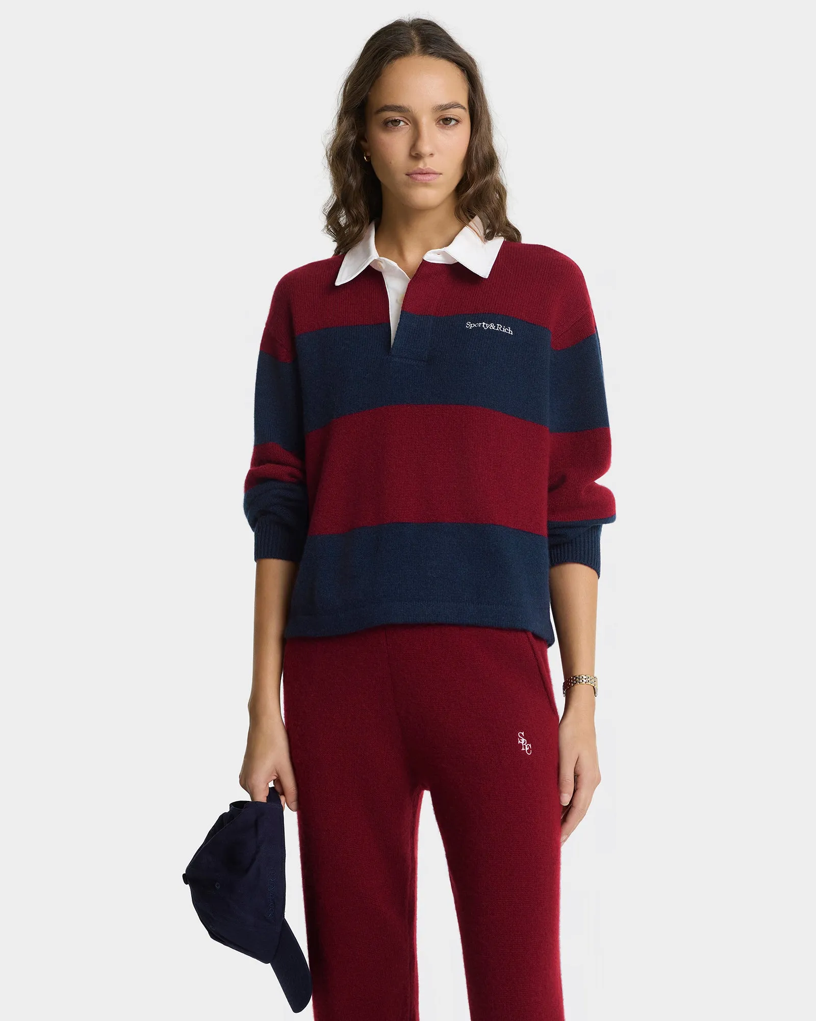 SRC Cashmere Trousers - Merlot sold by Sporty and Rich product image thumbnail 3