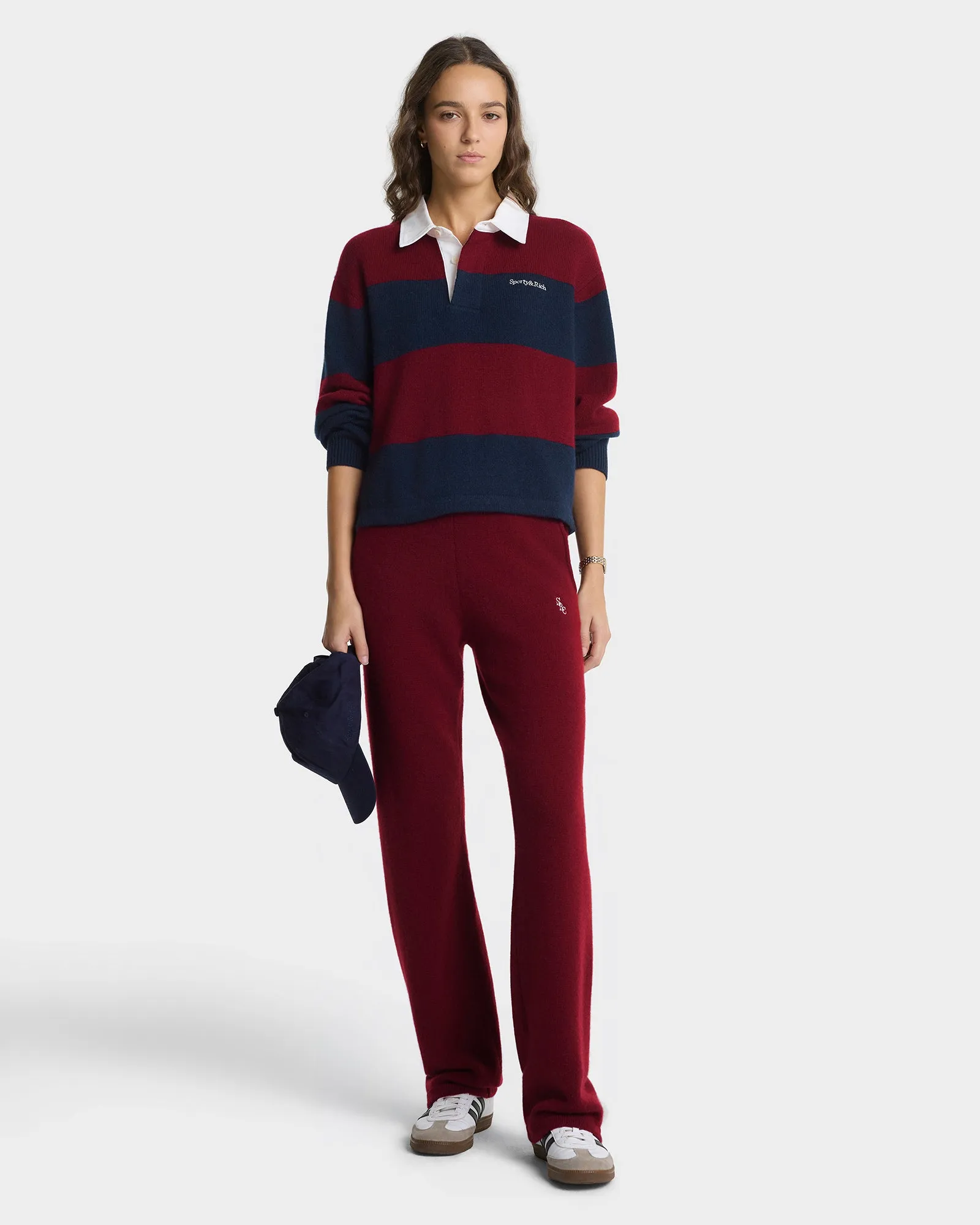 SRC Cashmere Trousers - Merlot sold by Sporty and Rich product image thumbnail 2