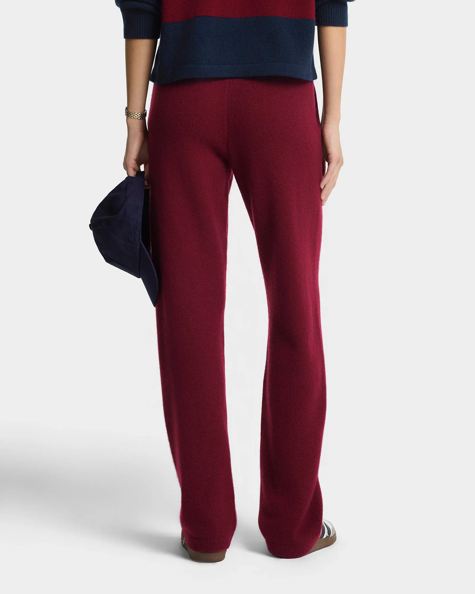 SRC Cashmere Trousers - Merlot sold by Sporty and Rich product image thumbnail 4