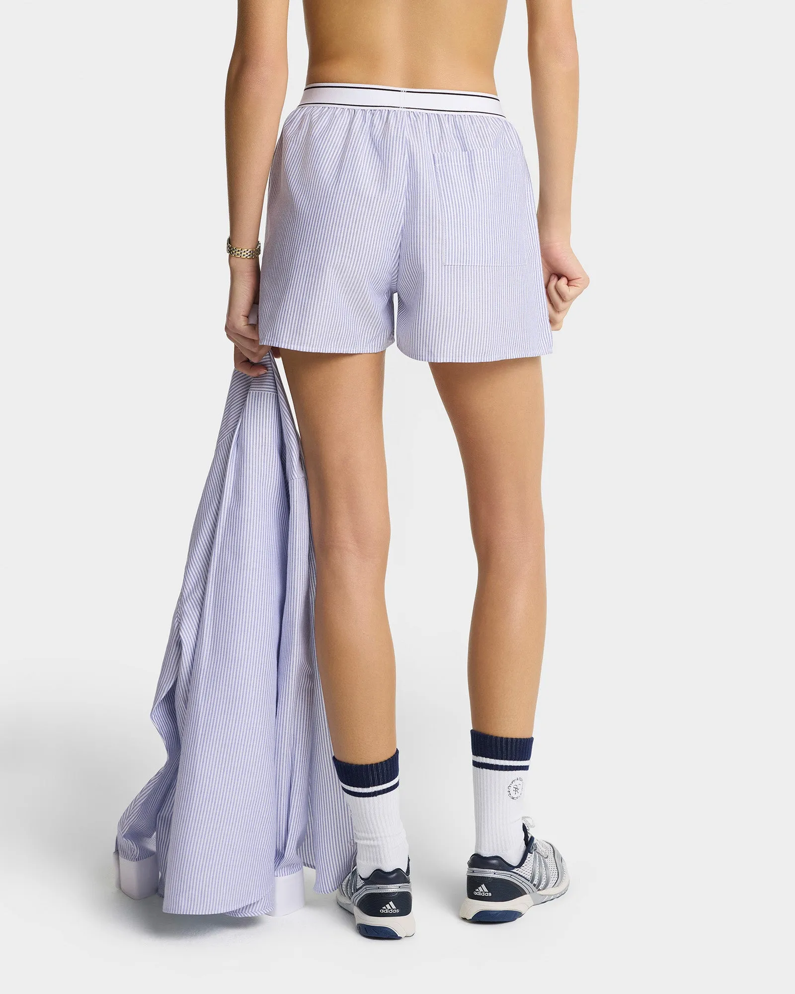 Serif Logo Oxford Boxer - Navy Stripe sold by Sporty and Rich product image thumbnail 4