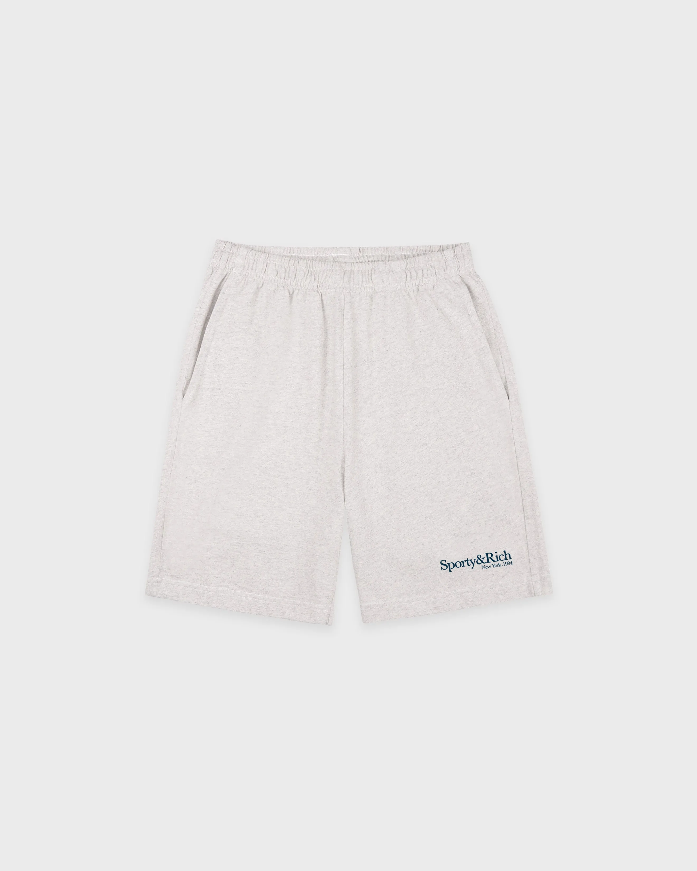 Run Club Gym Short - Heather Gray/Navy sold by Sporty and Rich