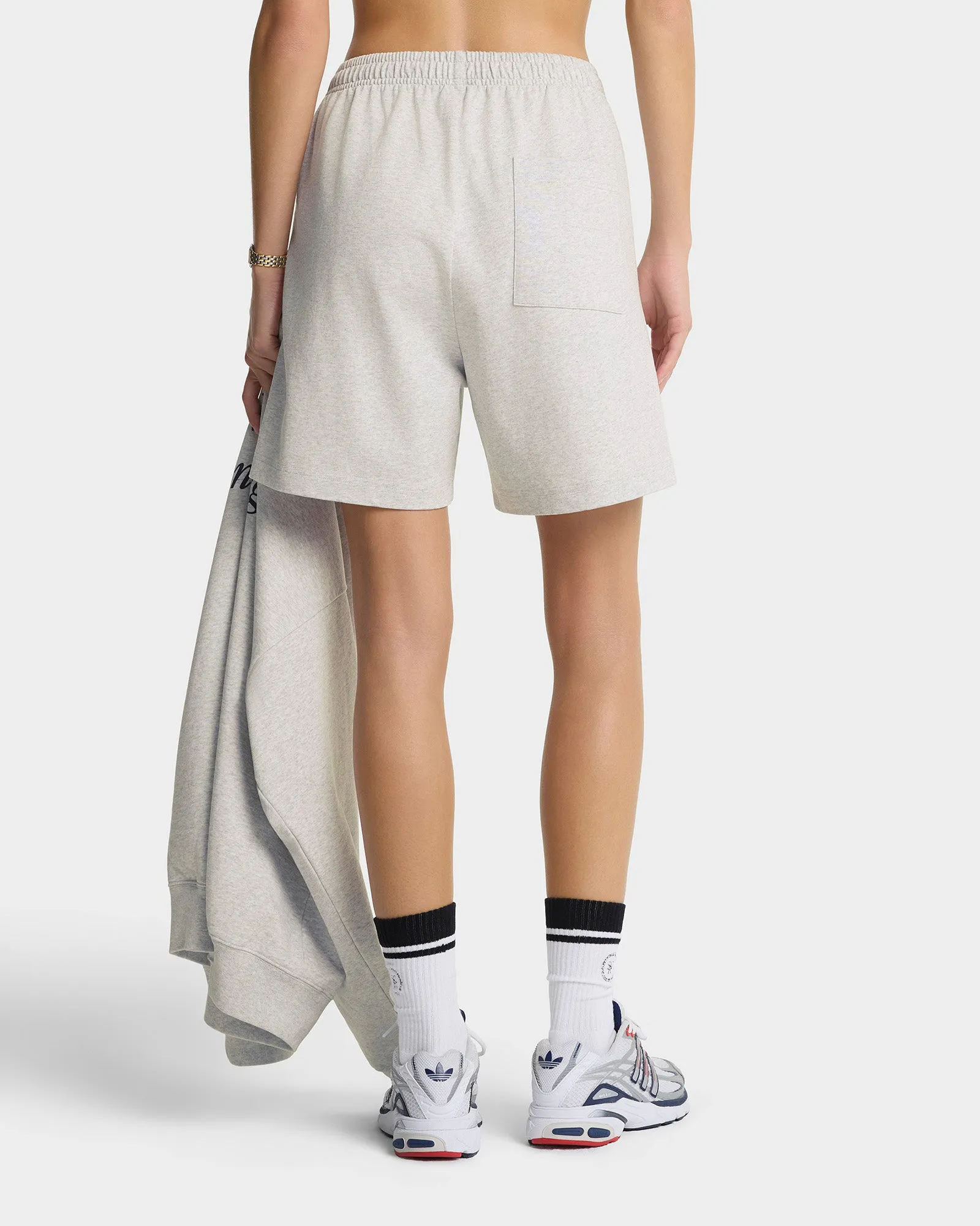 Run Club Gym Short - Heather Gray/Navy sold by Sporty and Rich product image thumbnail 4