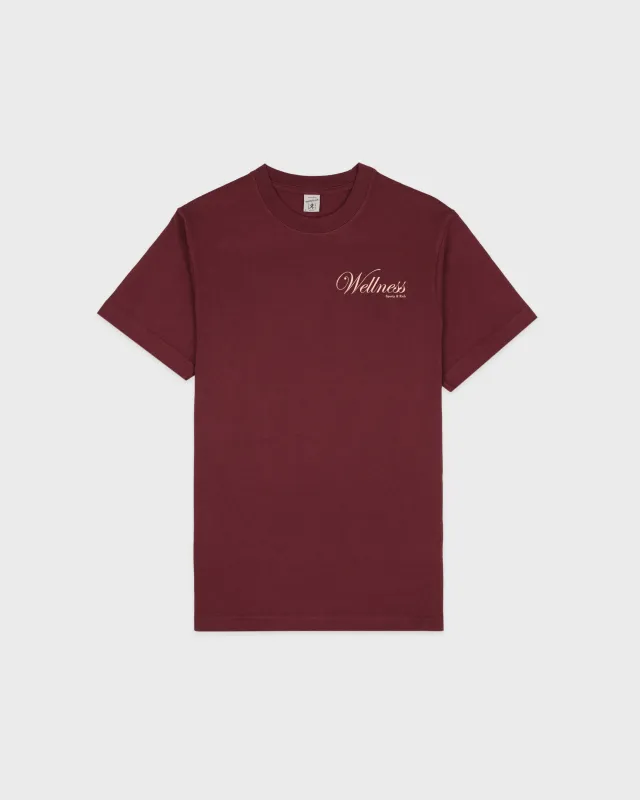 Soho T-Shirt - Merlot/Cream sold by Sporty and Rich