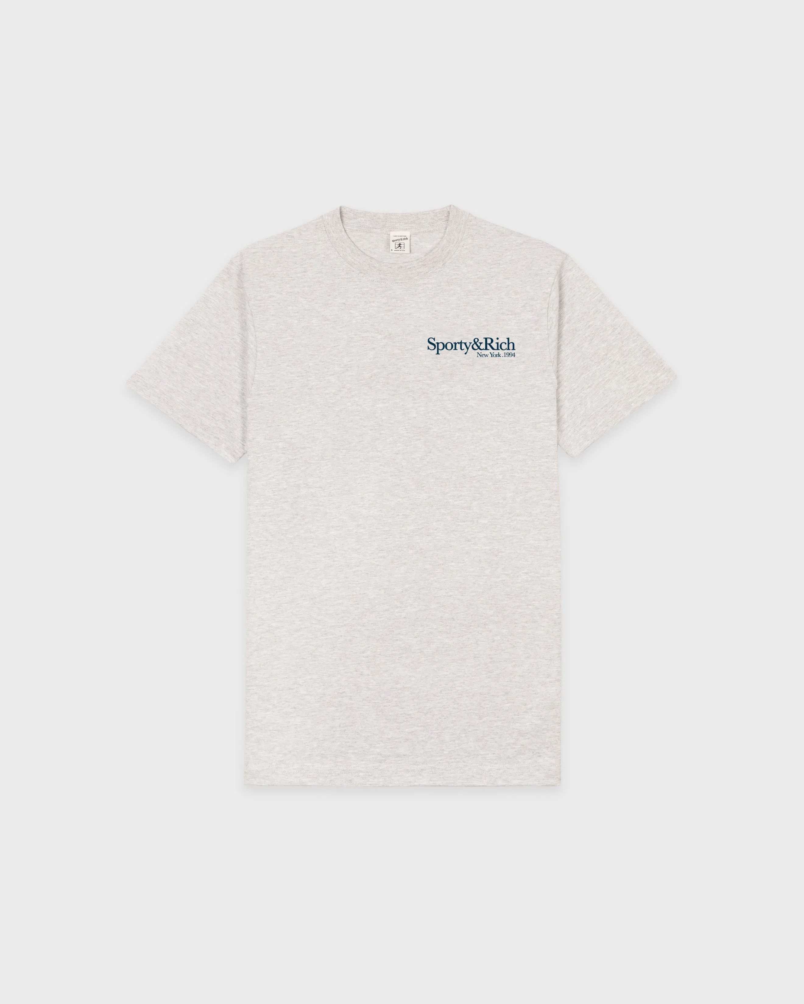 Run Club T-Shirt - Heather Gray/Navy sold by Sporty and Rich