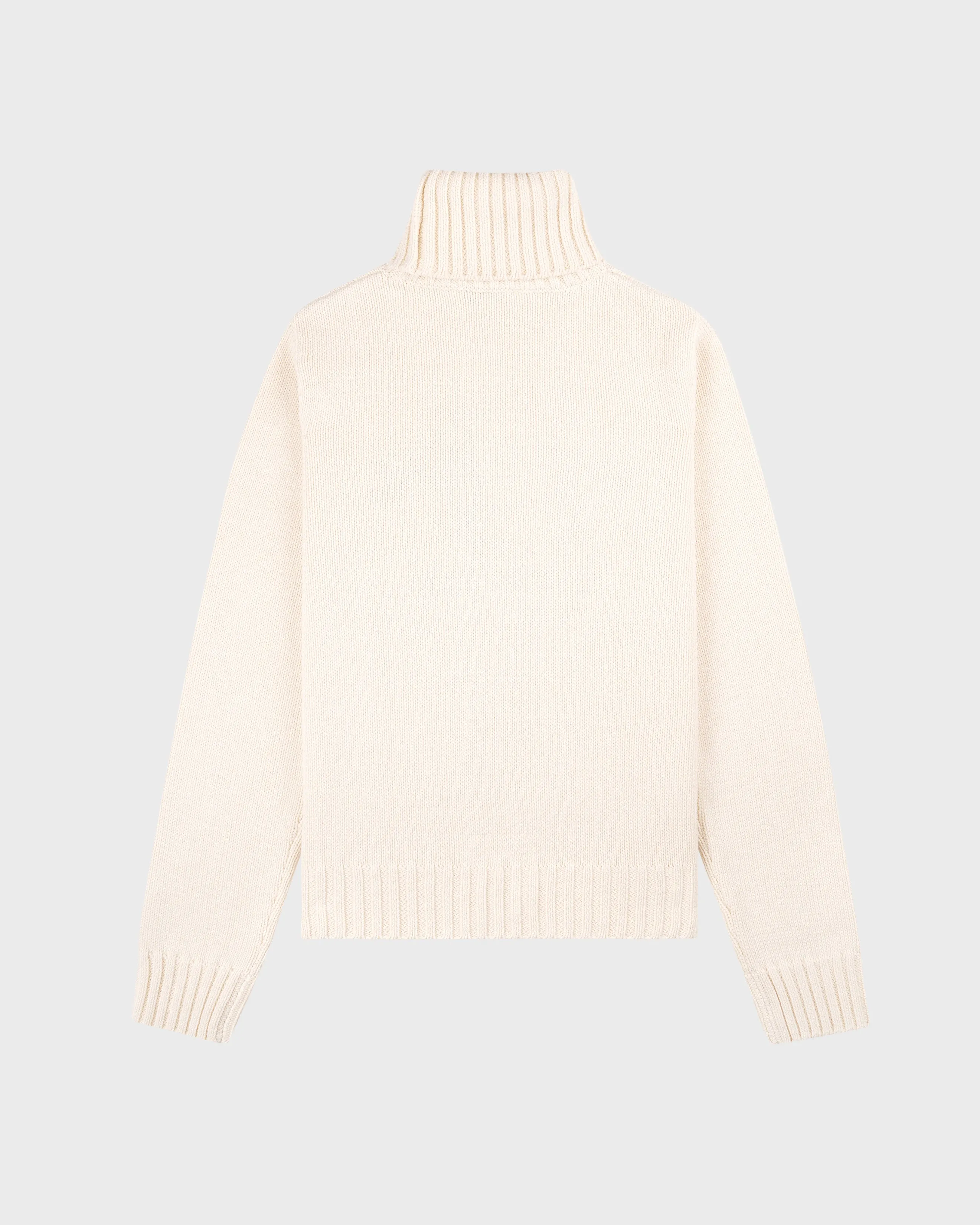 NY Crest Knitted Turtleneck - Ecru sold by Sporty and Rich product image thumbnail 2