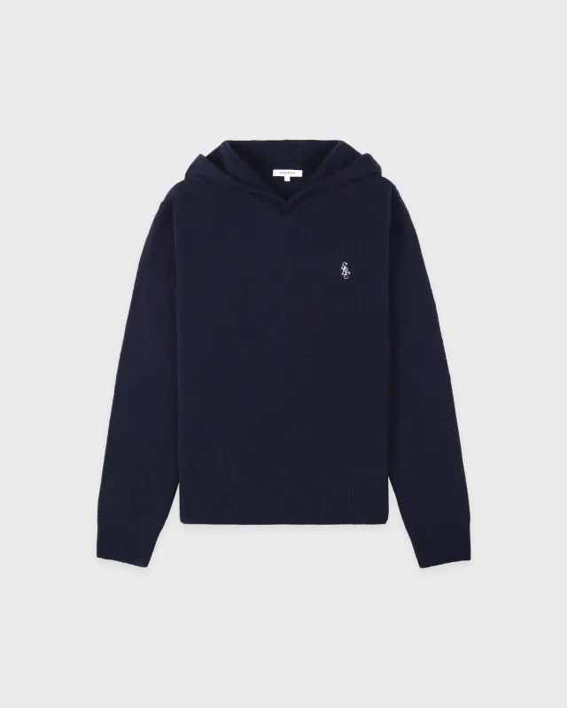 SRC Cashmere Hoodie Men - Navy/White sold by Sporty and Rich