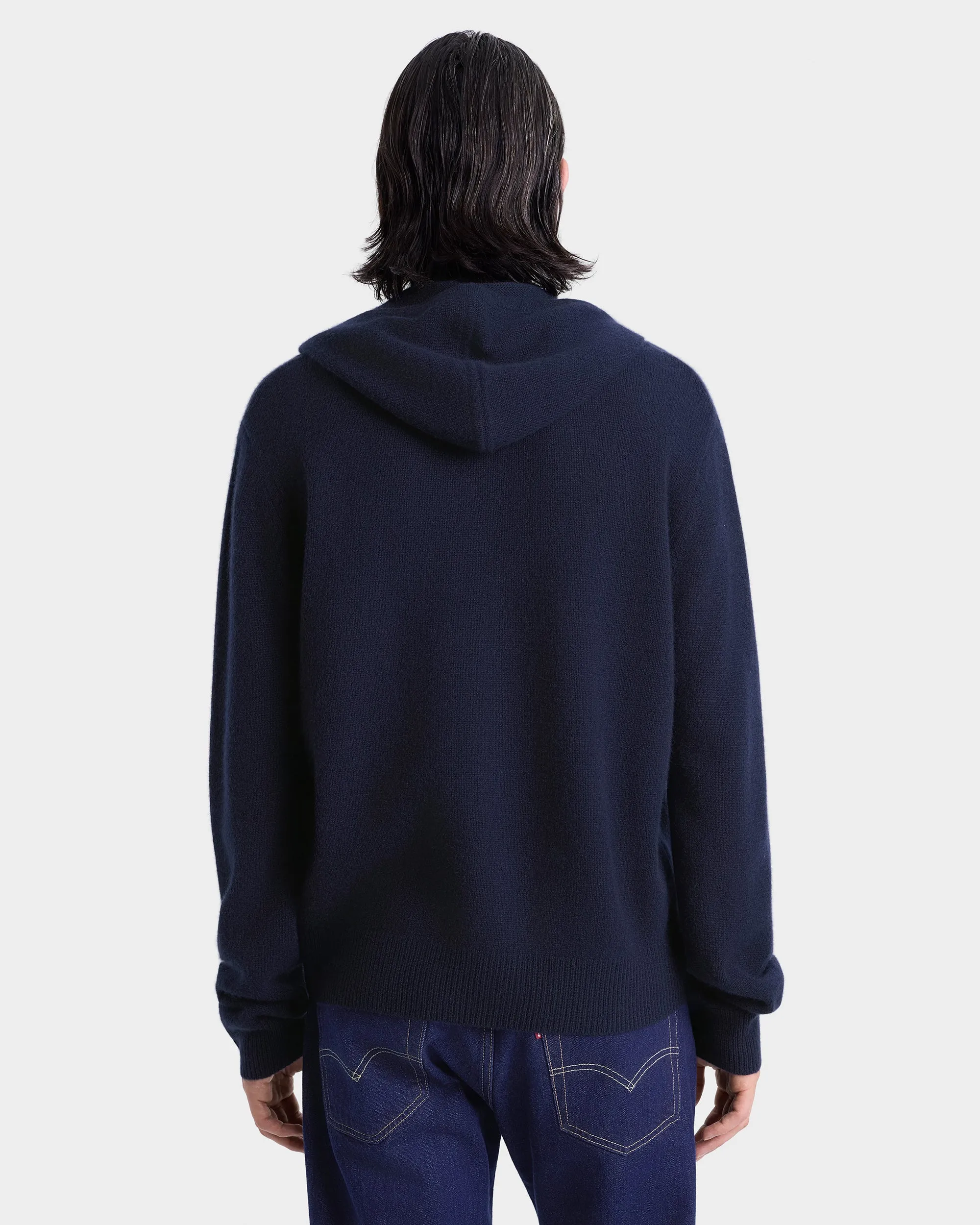 SRC Cashmere Hoodie Men - Navy/White sold by Sporty and Rich product image thumbnail 4