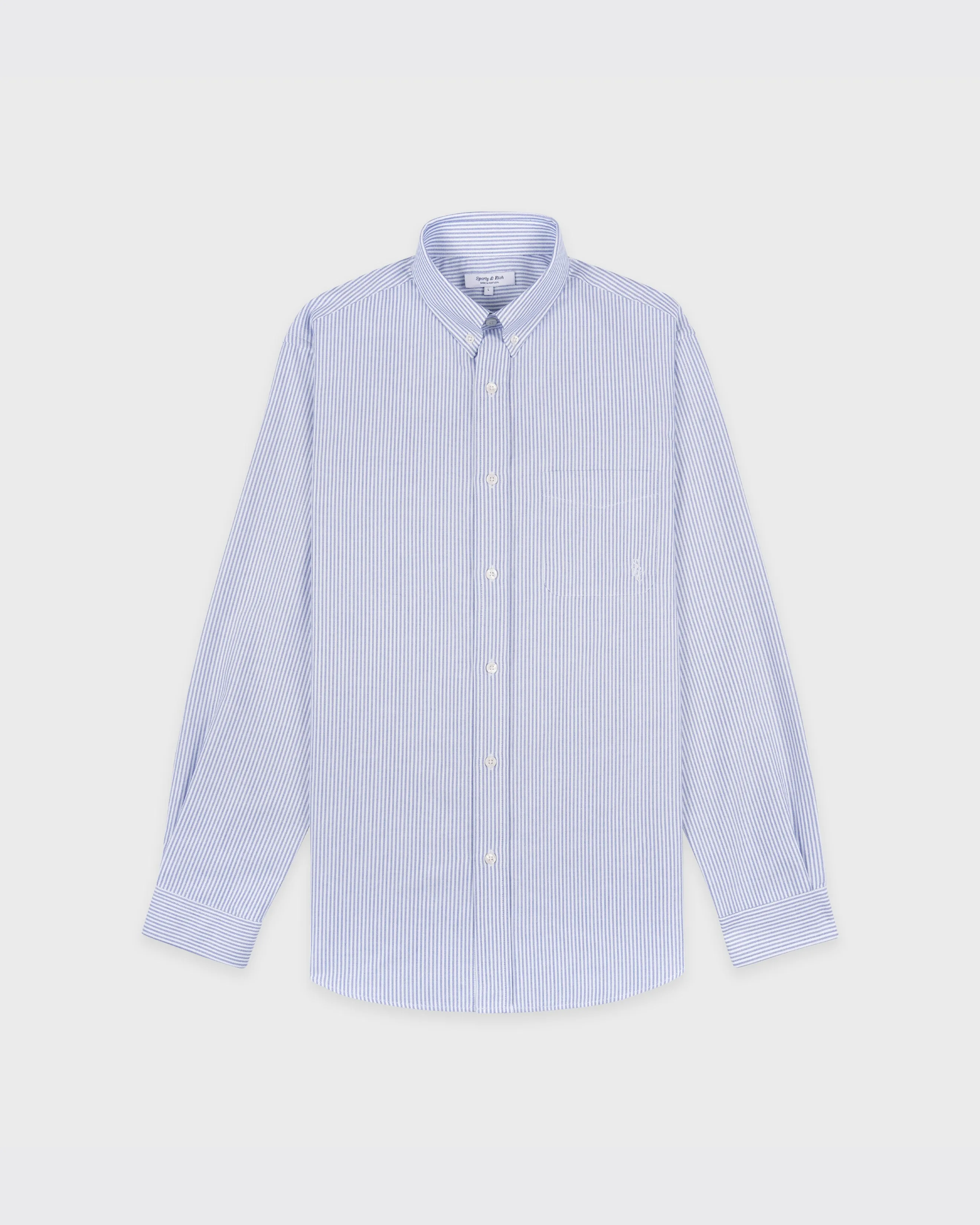SRC Oversized Oxford Shirt Men - Navy Stripe sold by Sporty and Rich