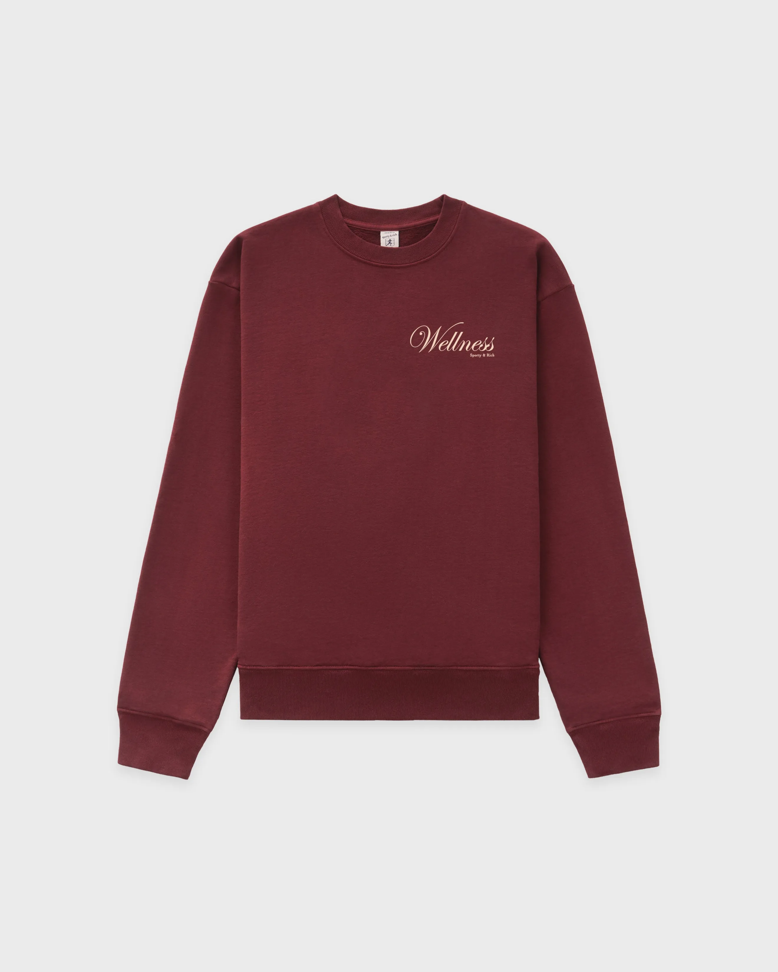 Soho Crewneck - Merlot/Cream sold by Sporty and Rich