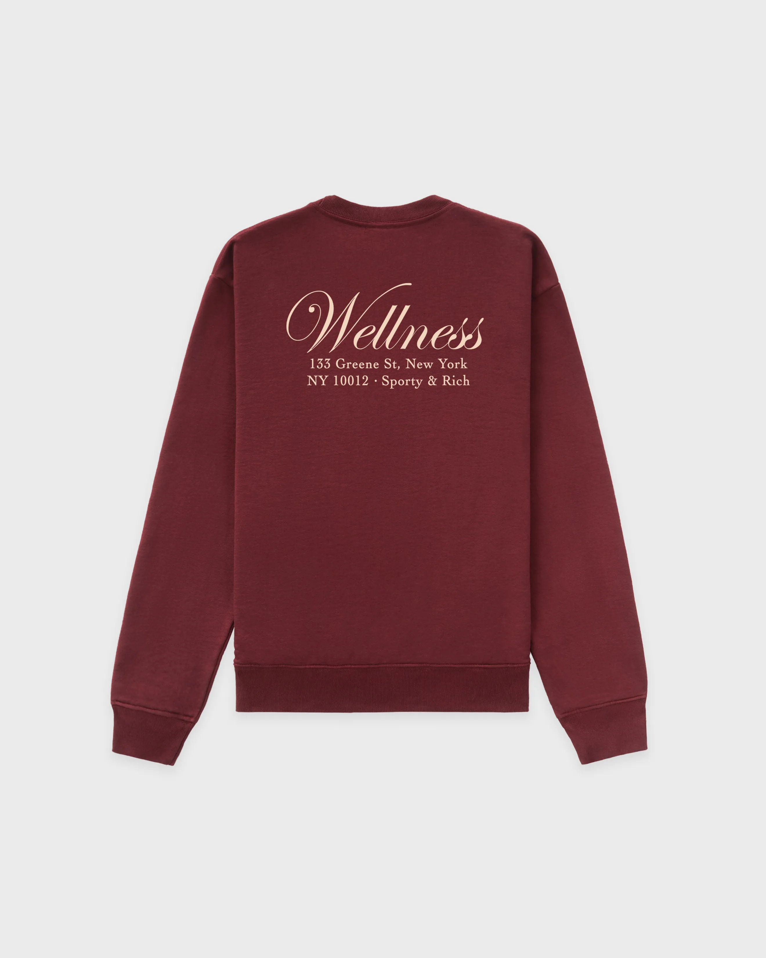 Soho Crewneck - Merlot/Cream sold by Sporty and Rich product image thumbnail 5